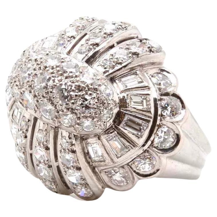 1950s dome diamond ring For Sale