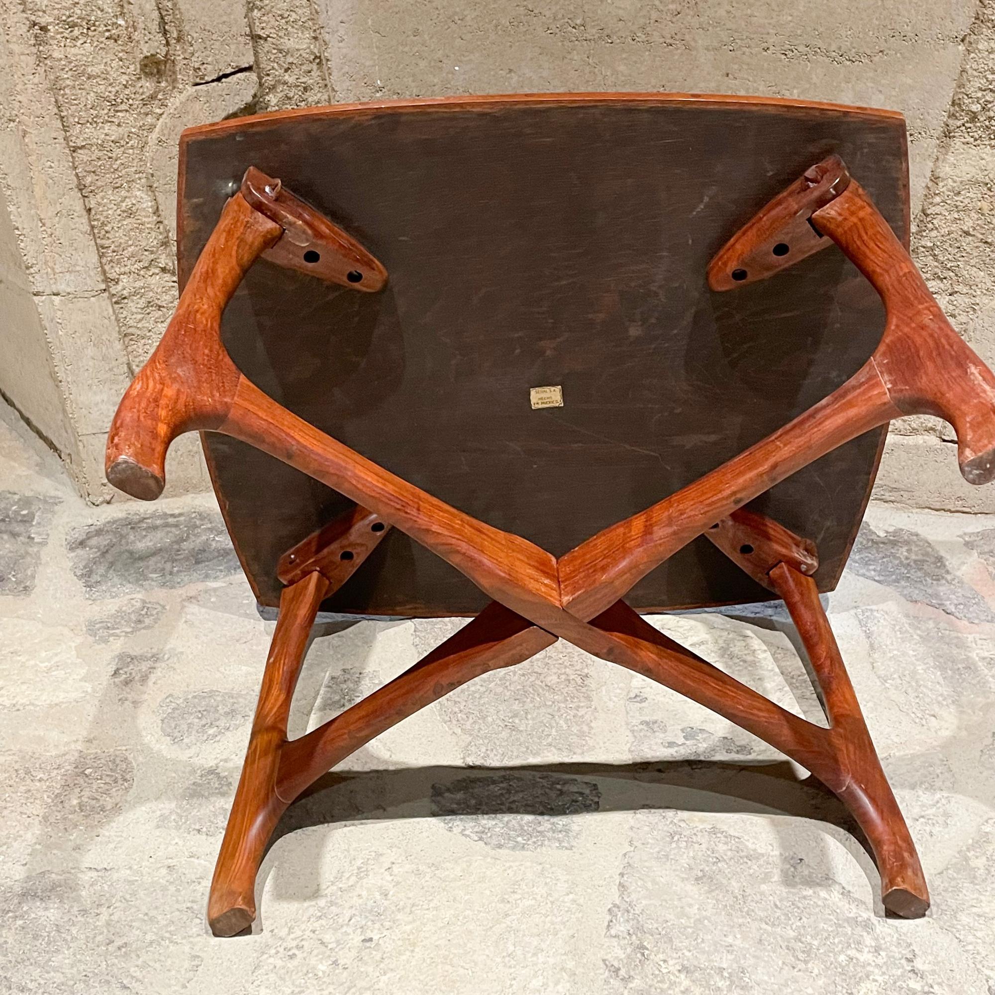 1950s Don Shoemaker Señal Side Table Exotic Cocobolo Marquetry Michoacan Mexico  4