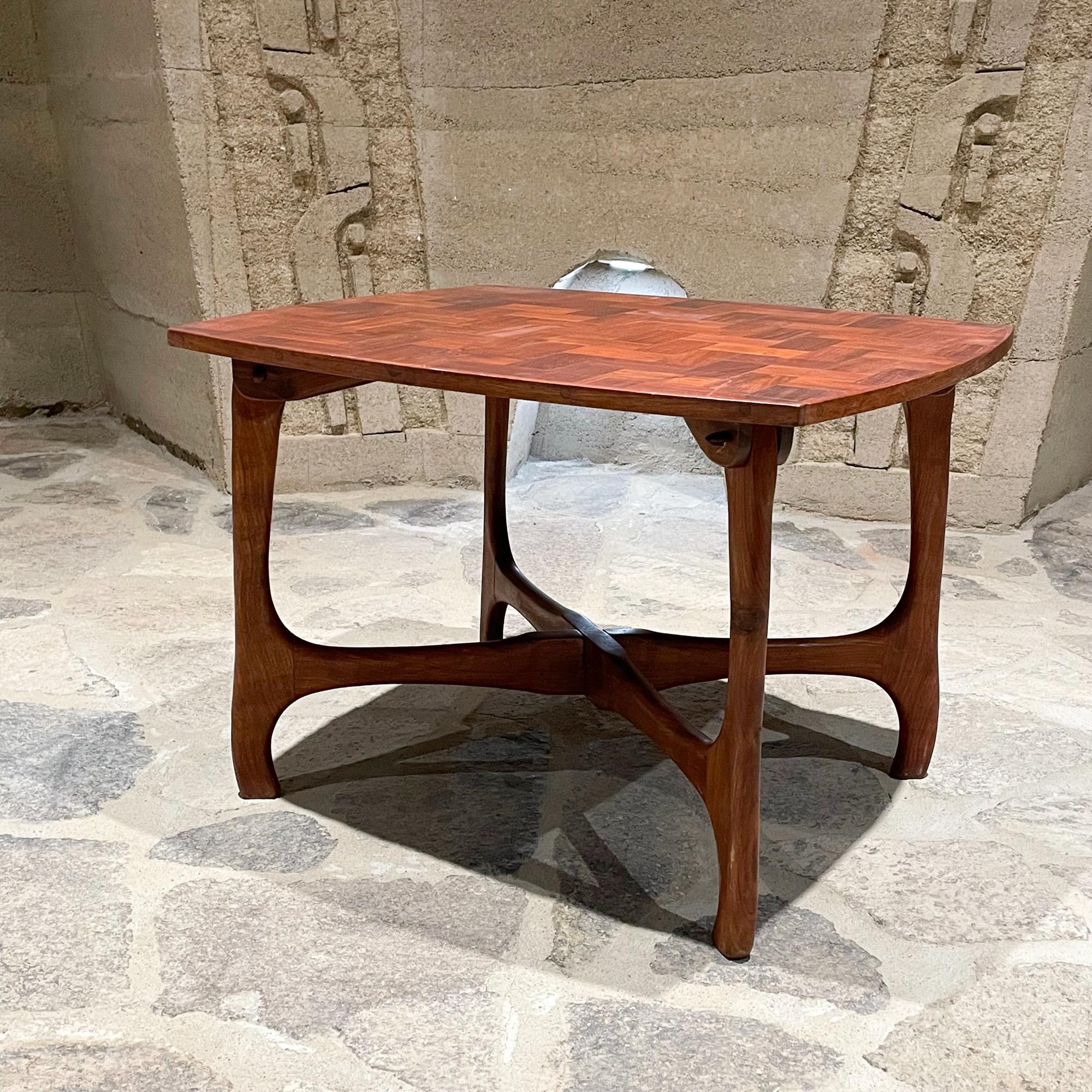 Exotic Cocobolo Table
Side Table crafted by Señal: Designer DON SHOEMAKER made in Cocobolo Wood Marquetry. Handcrafted in Michoacan Mexico 1950s
Don Shoemaker furnishings are highly collectible-using simple modern lines without a lot of