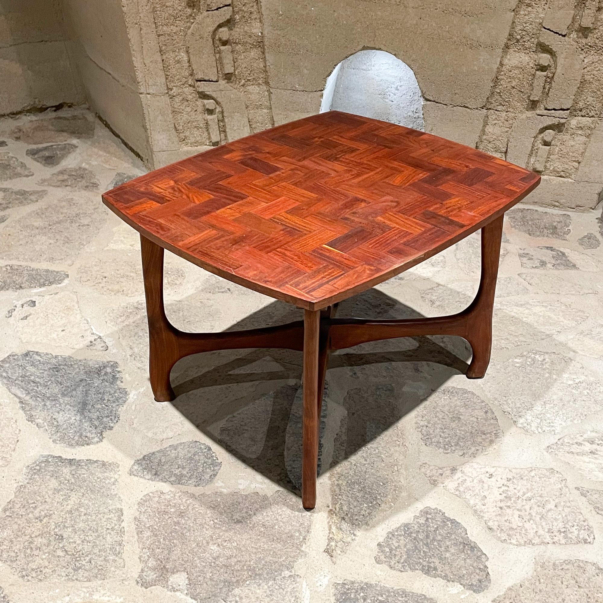 1950s Don Shoemaker Señal Side Table Exotic Cocobolo Marquetry Michoacan Mexico  In Good Condition In Chula Vista, CA