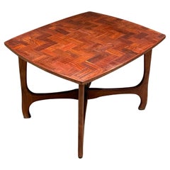 Don Shoemaker Side Table Exotic Cocobolo Marquetry Senal Michoacan Mexico 1950s