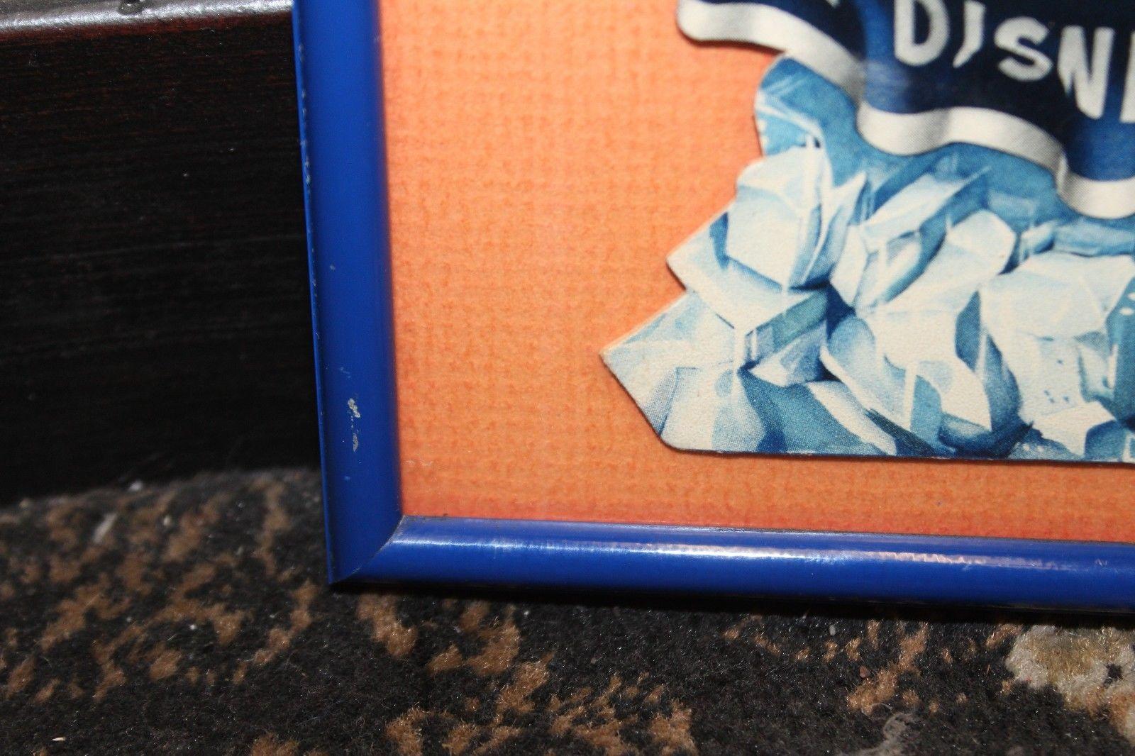 1950s Donald Duck Cola Walt Disney Cardboard Framed Sign In Good Condition For Sale In Orange, CA