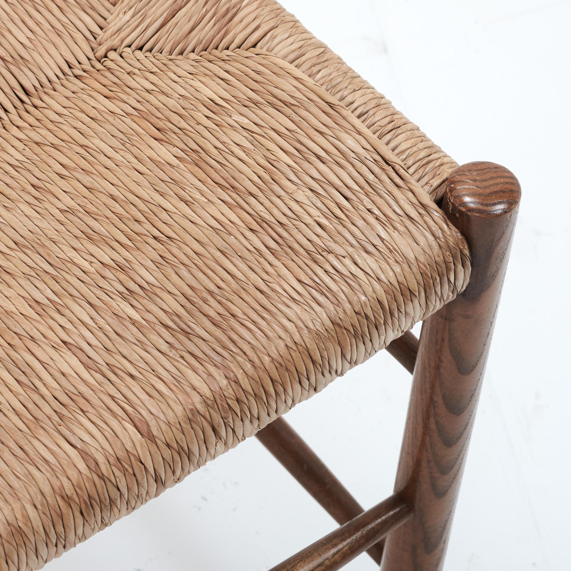 Mid-Century Modern 1950's “Dordogne” Chair in Straw & Wood by Charlotte Perriand for Robert Sentou