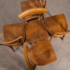 1950's Double Bar Back Dining Chairs - Set Of Five