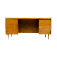 1950s Double Pedestal Desk by Edward Wormley for Dunbar