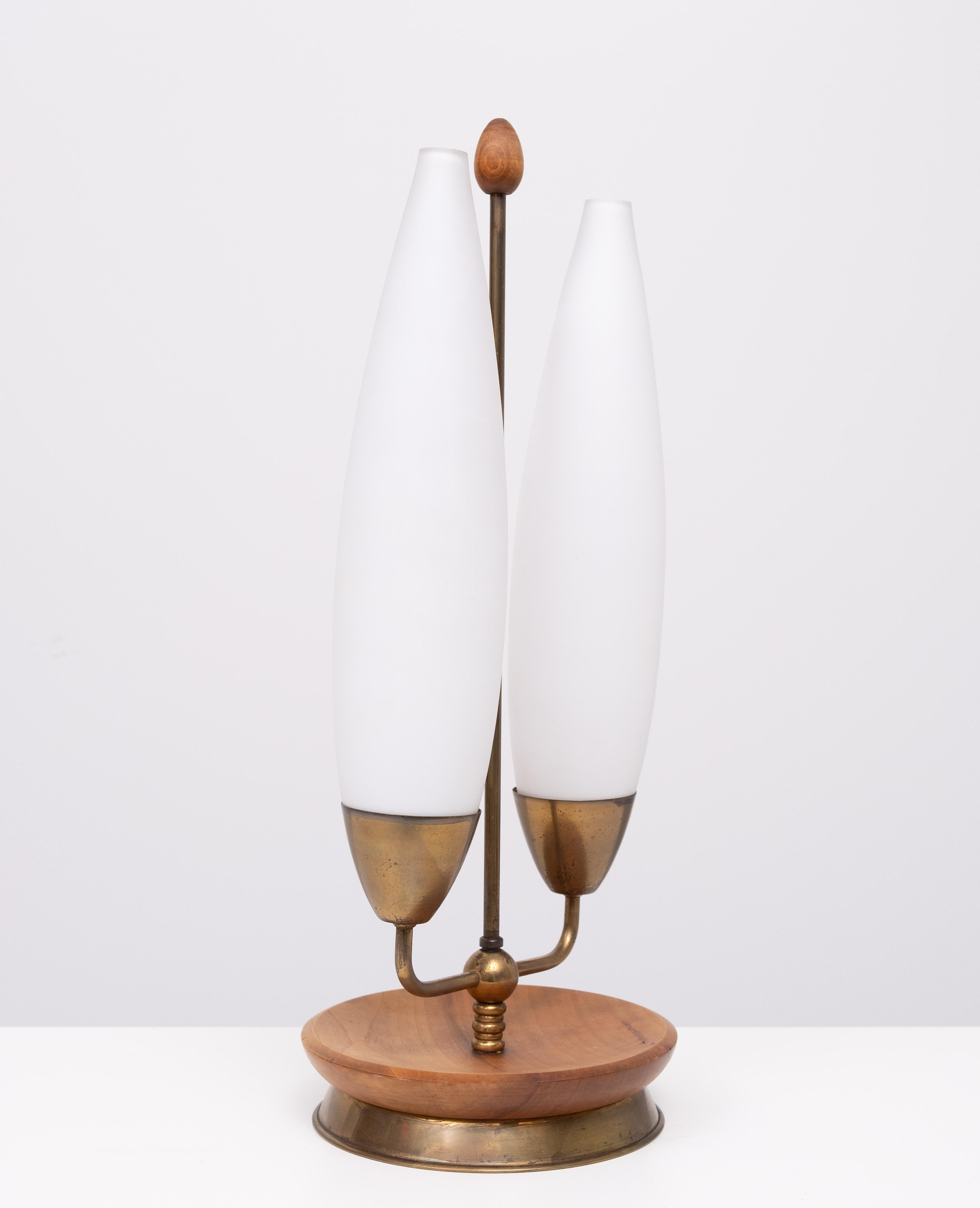Dutch 1950s  Double  shade Table lamp Philips For Sale