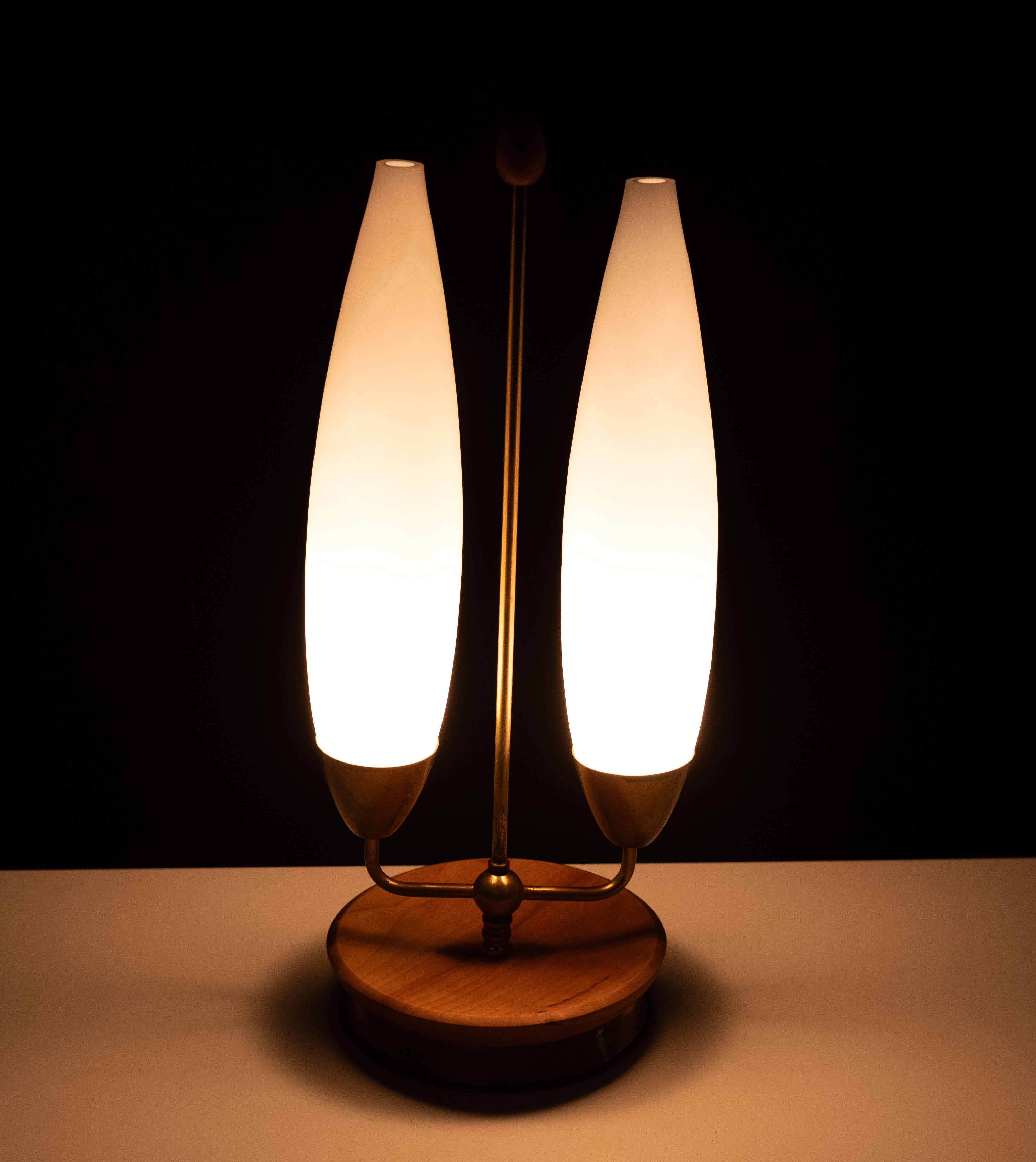 1950s  Double  shade Table lamp Philips For Sale 1