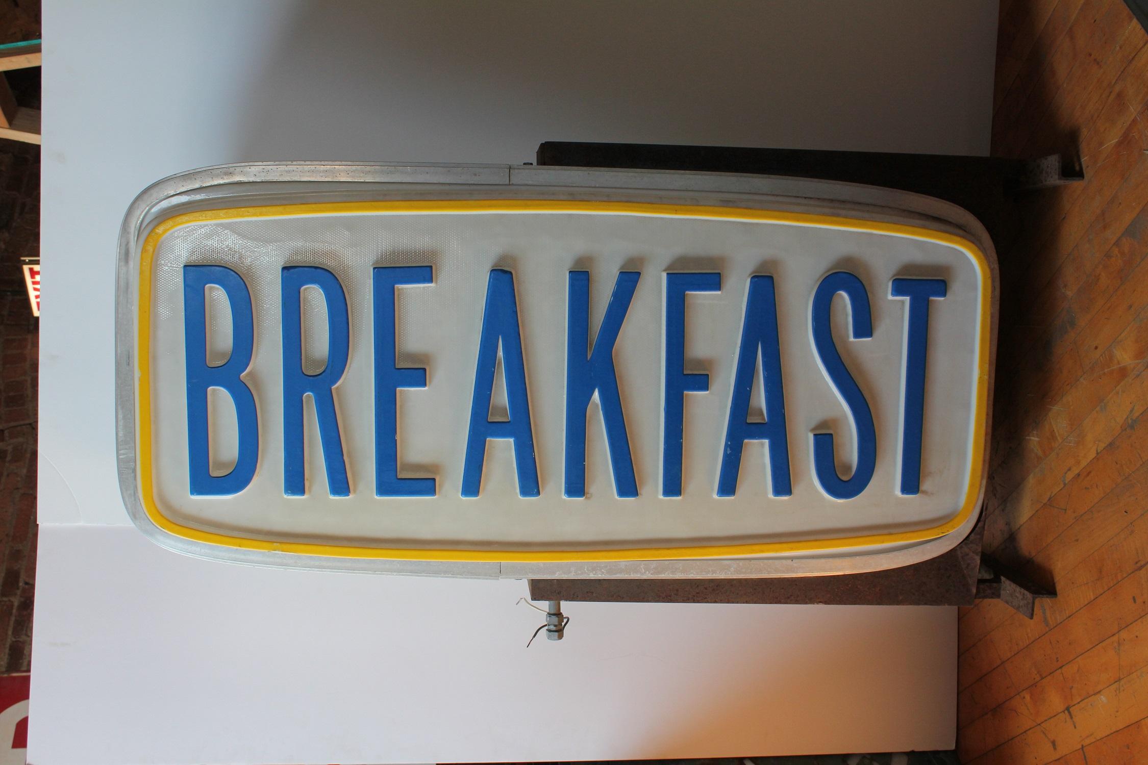 1950s double-sided light up sign DINNER/BREAKFAST. It does work.