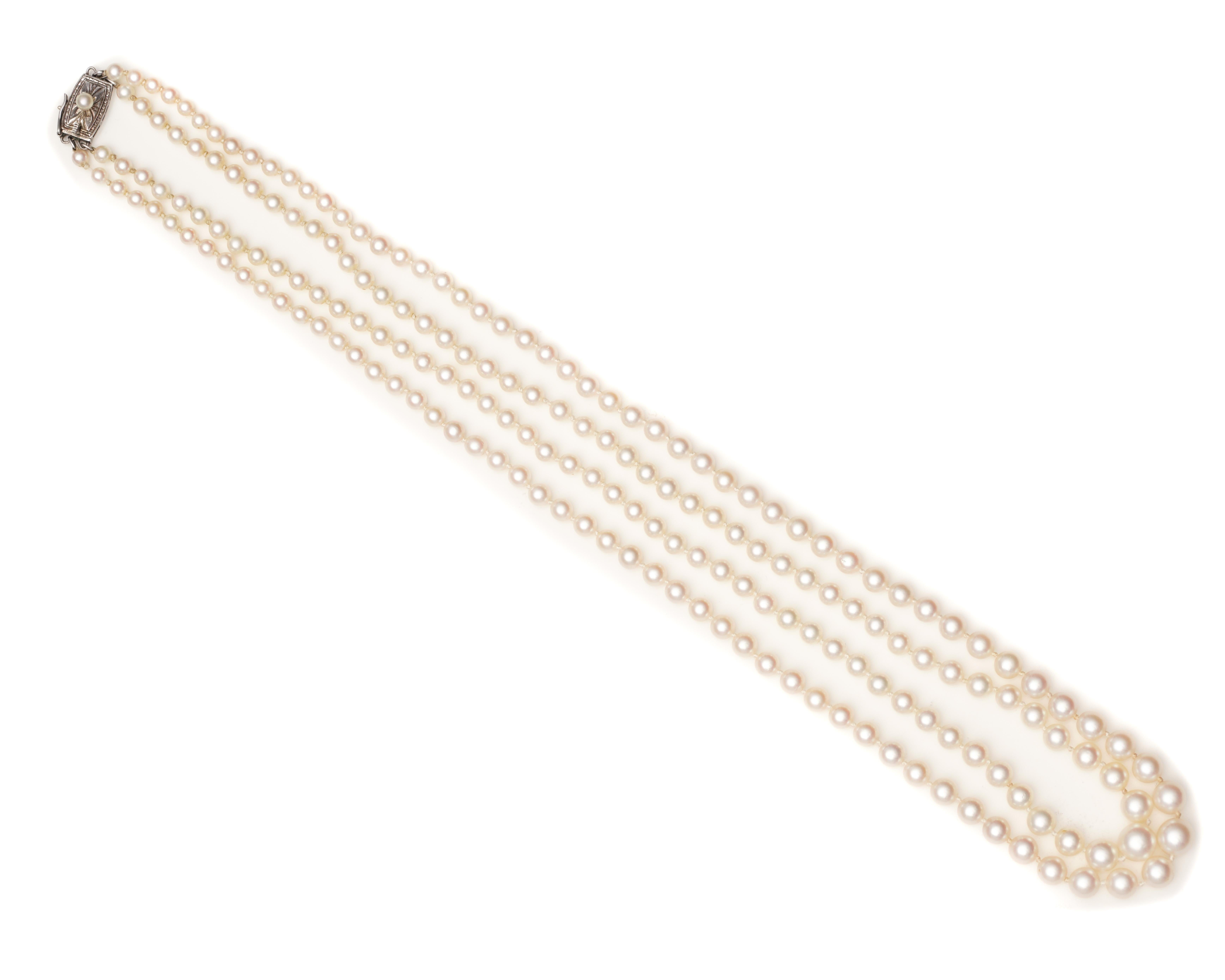 1950s mikimoto pearl necklace