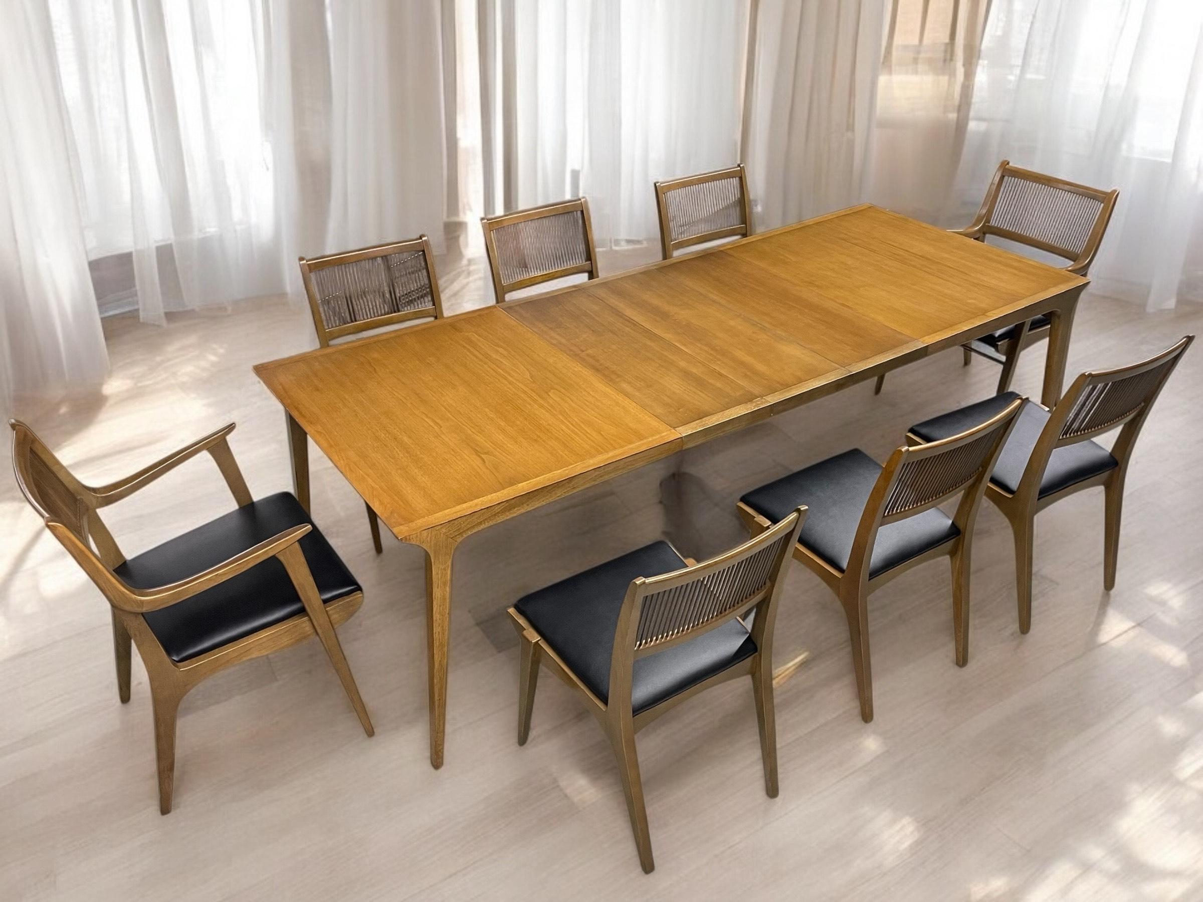 Mid-Century Modern 1950's Drexel Profile K44 Extending Dining Table by John Van Koert For Sale
