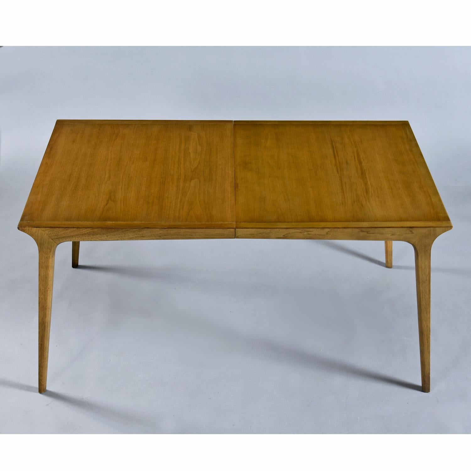 Fruitwood 1950's Drexel Profile K44 Extending Dining Table by John Van Koert For Sale