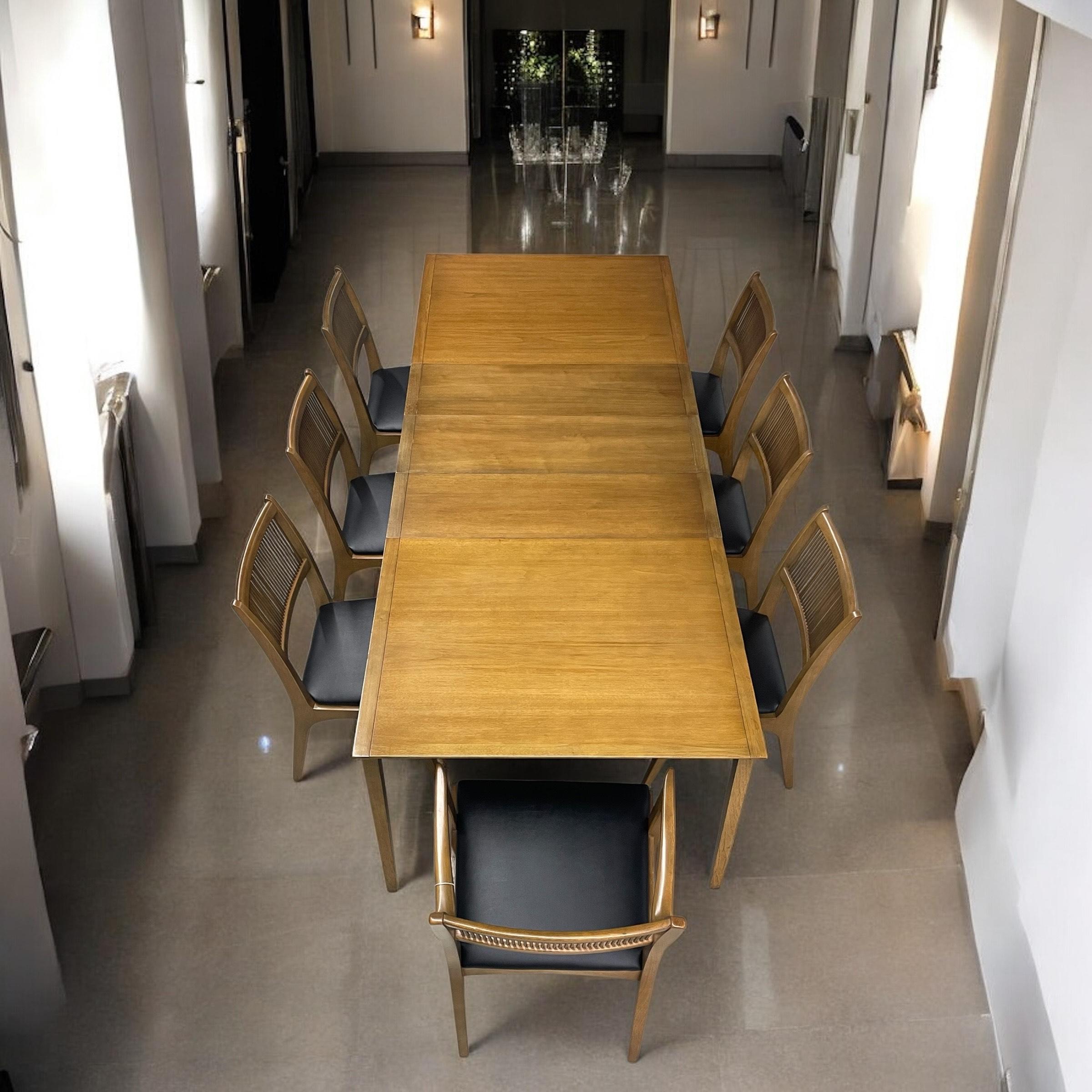 1950's Drexel Profile K44 Extending Dining Table by John Van Koert For Sale 3