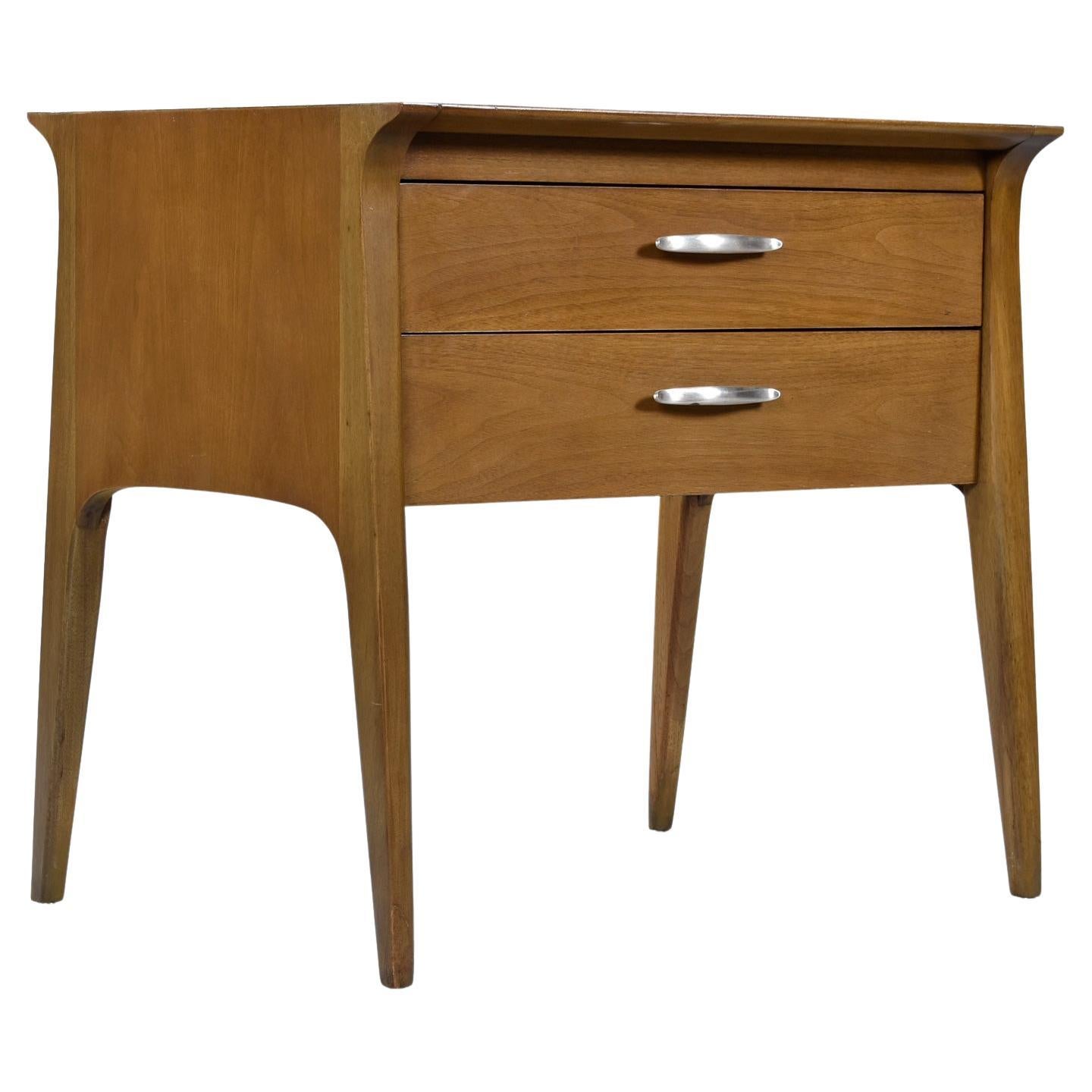 American 1950's Drexel Profile K75 End Chest Bedside Lamp Tables by John Van Koert