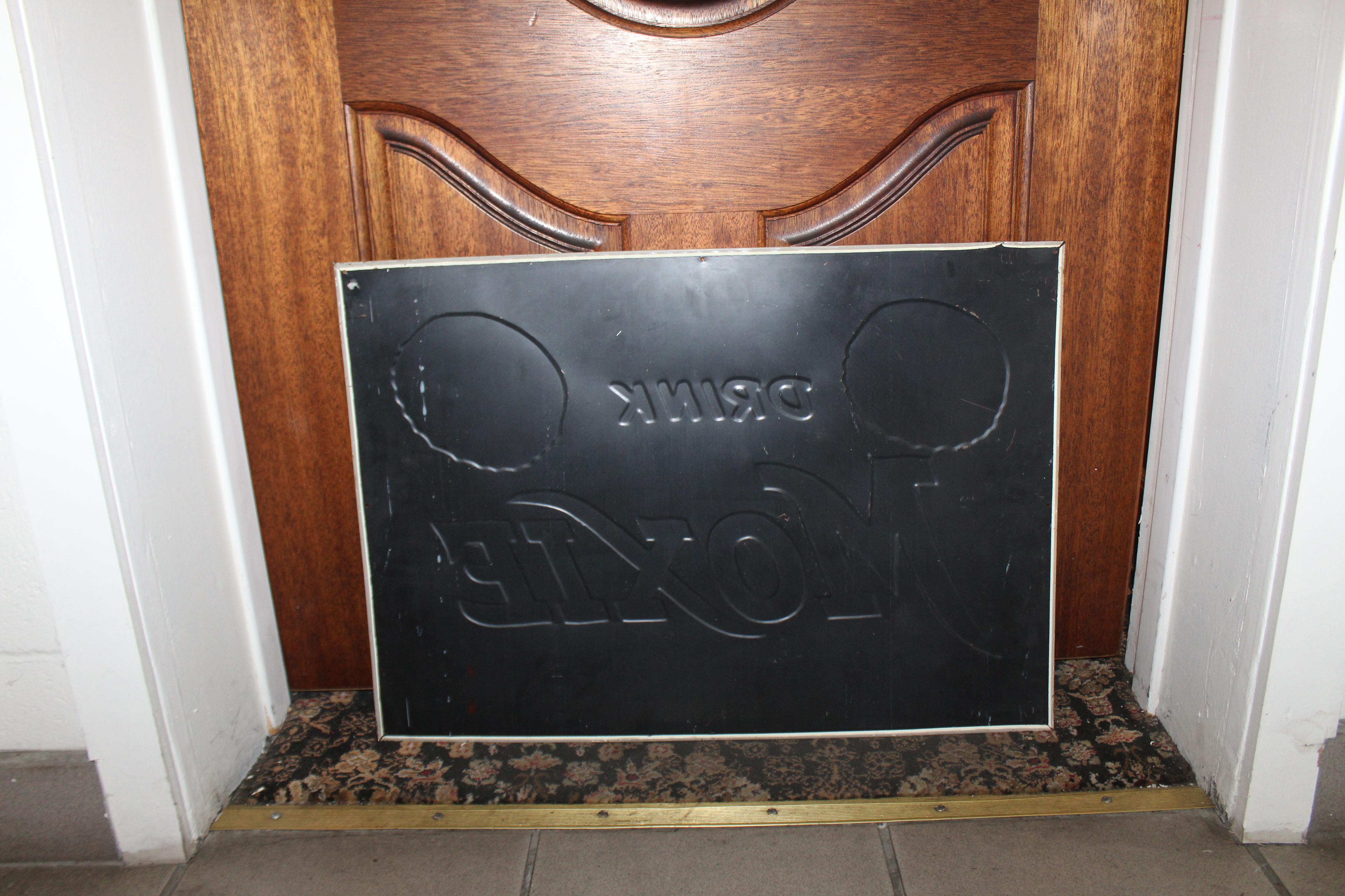 1950s Drink Moxie Soda Tin Advertising Sign For Sale 8