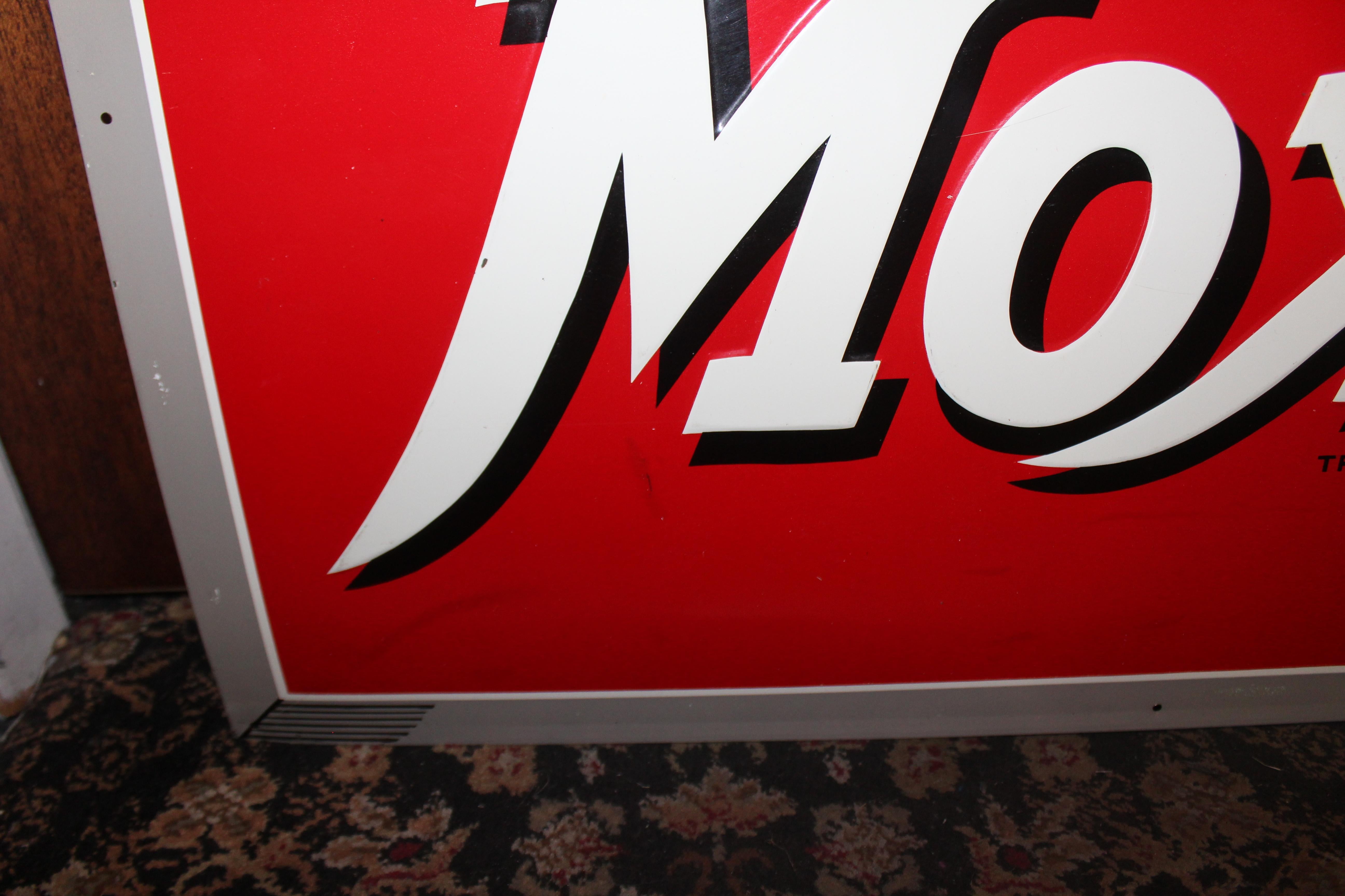 1950s Drink Moxie Soda Tin Advertising Sign For Sale 2