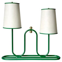 Lampada da tavolo o da scrivania scultorea Greene & Greene a doppia paralume degli anni '50
