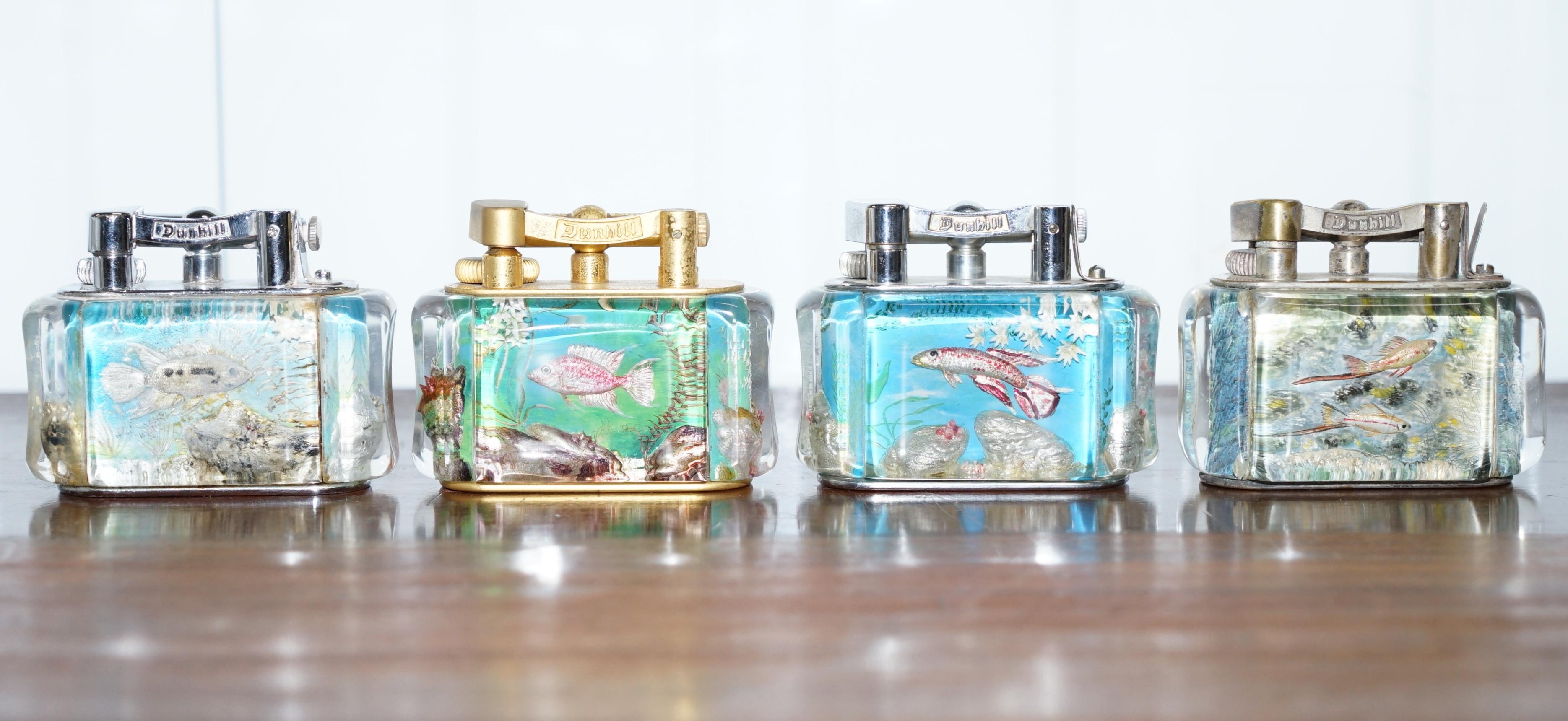 We are delighted to offer for sale is this very rare original 1950s handmade in England oversized Dunhill Aquarium table lighter

They are all exceptionally rare, each piece is a one-off handmade item that will never be replicated again, the