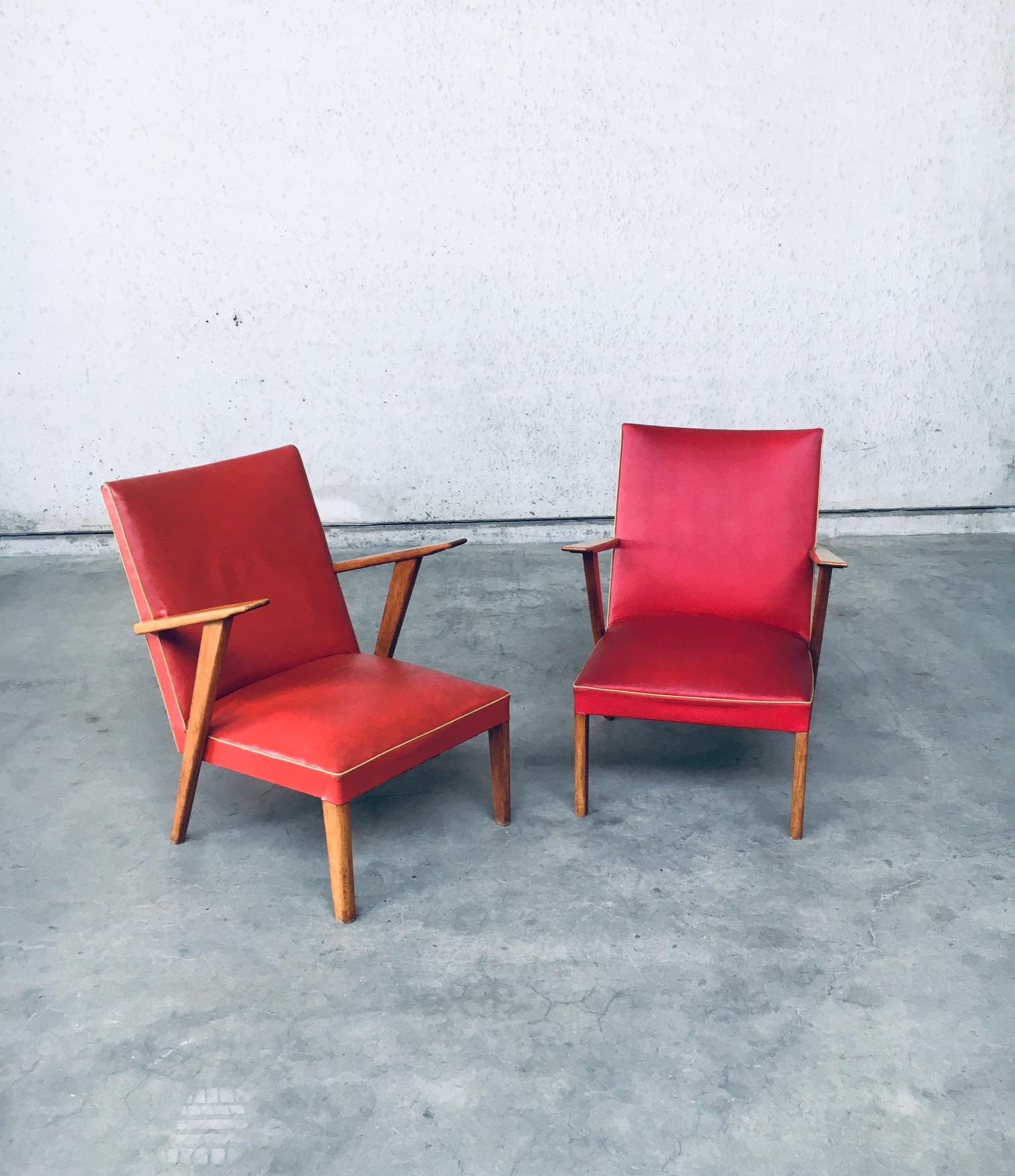 1950's Dutch Design Lounge Chair Set (Niederländisch) im Angebot