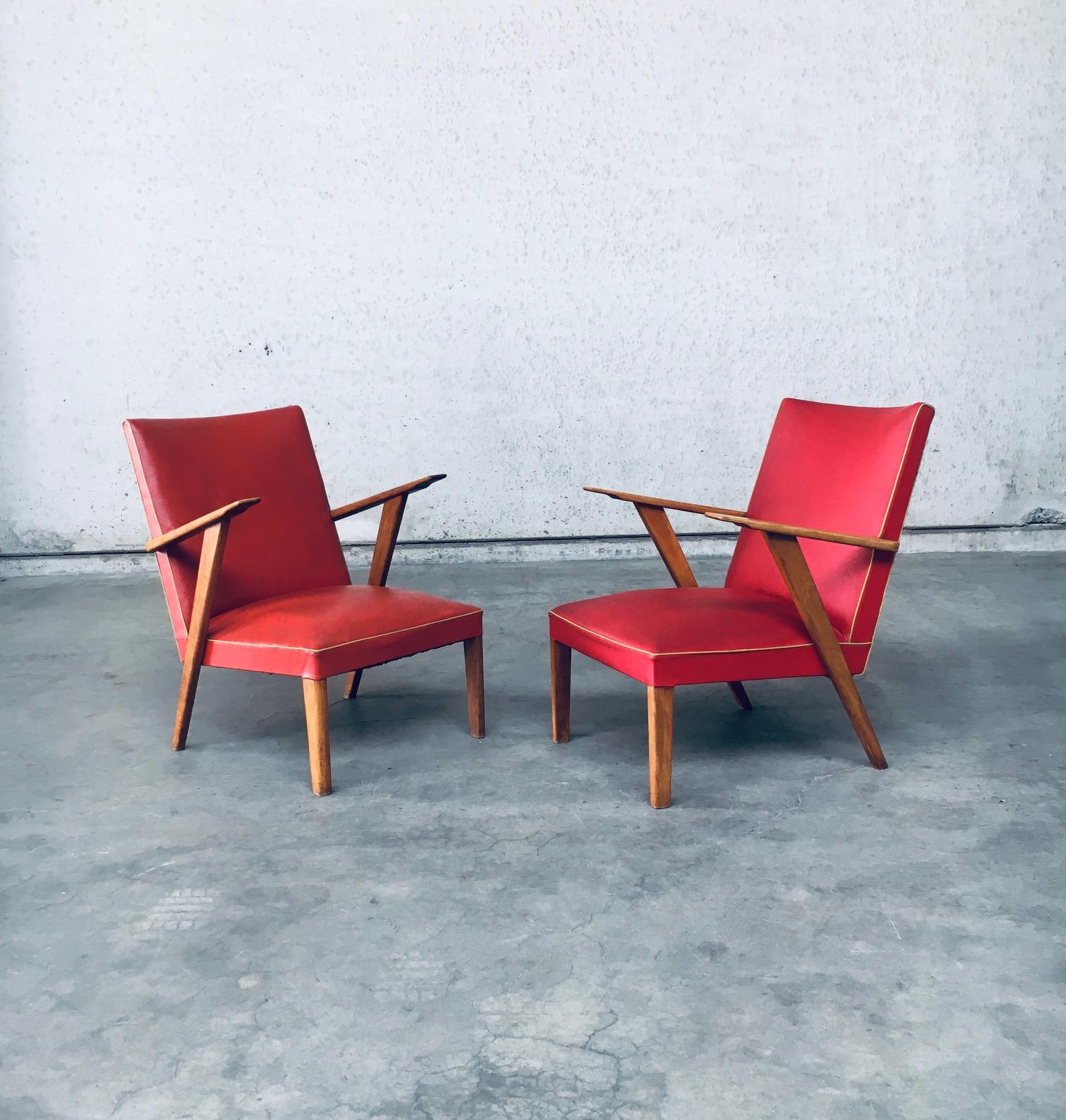 Mid-20th Century 1950's Dutch Design Lounge Chair set For Sale