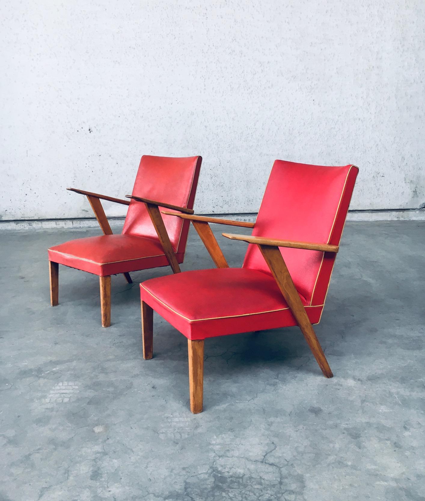 Ensemble de chaises longues design hollandais des années 1950 en vente 1