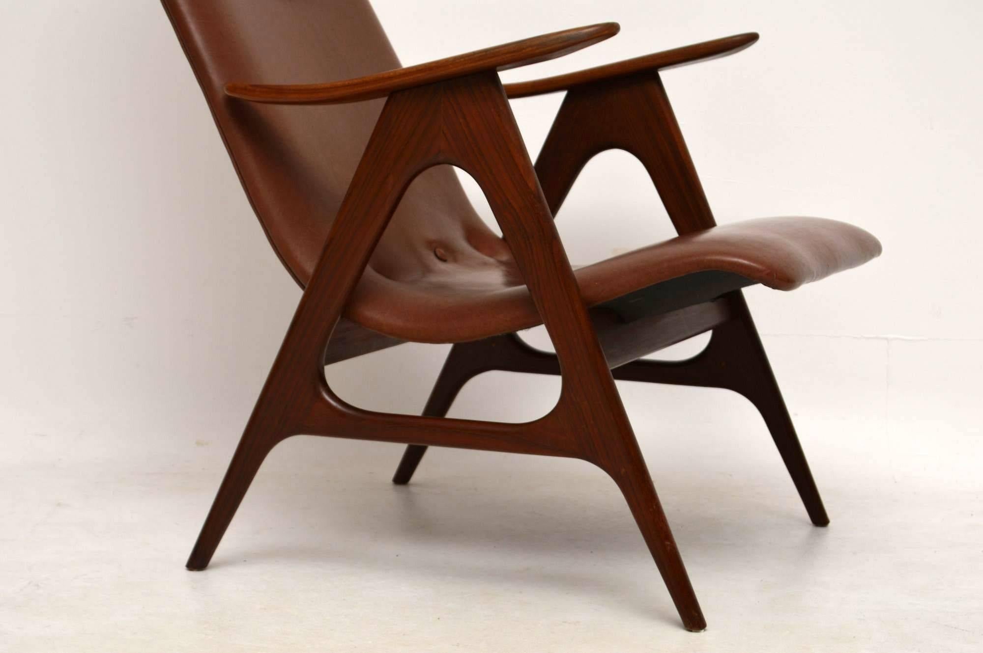 Wood 1950s Dutch Vintage Armchair by Louis Van Teeffelen