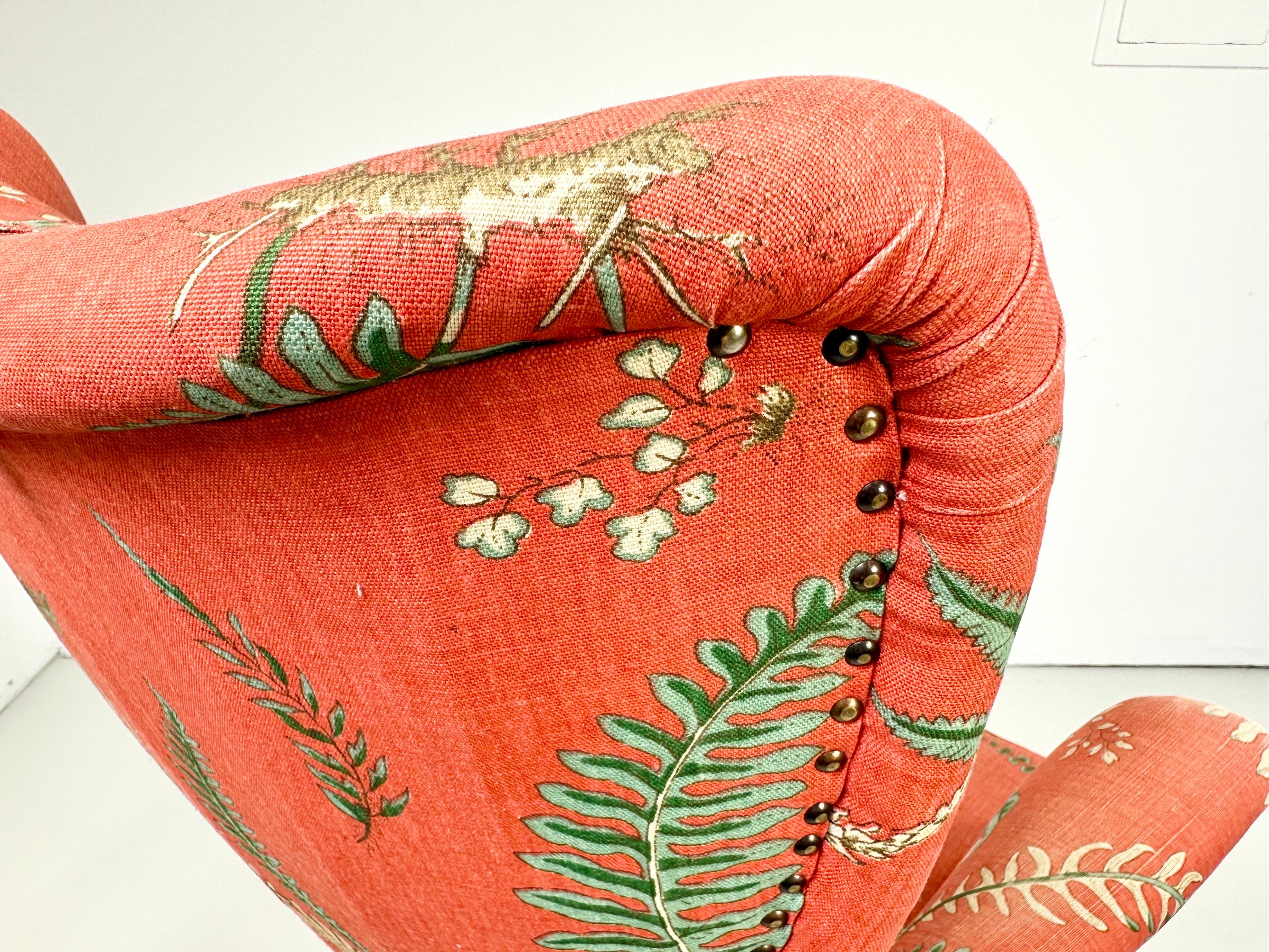 1950’s Dux Lounge Chair With Vintage “Fern” Upholstery 1