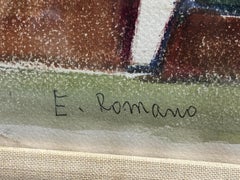 1950’s E. Romano "Bird Abstractions" Watercolor Painting