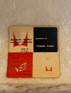 Poltrona Eames anni '50 di Zenith/Herman Miller con bordo a corda di prima generazione