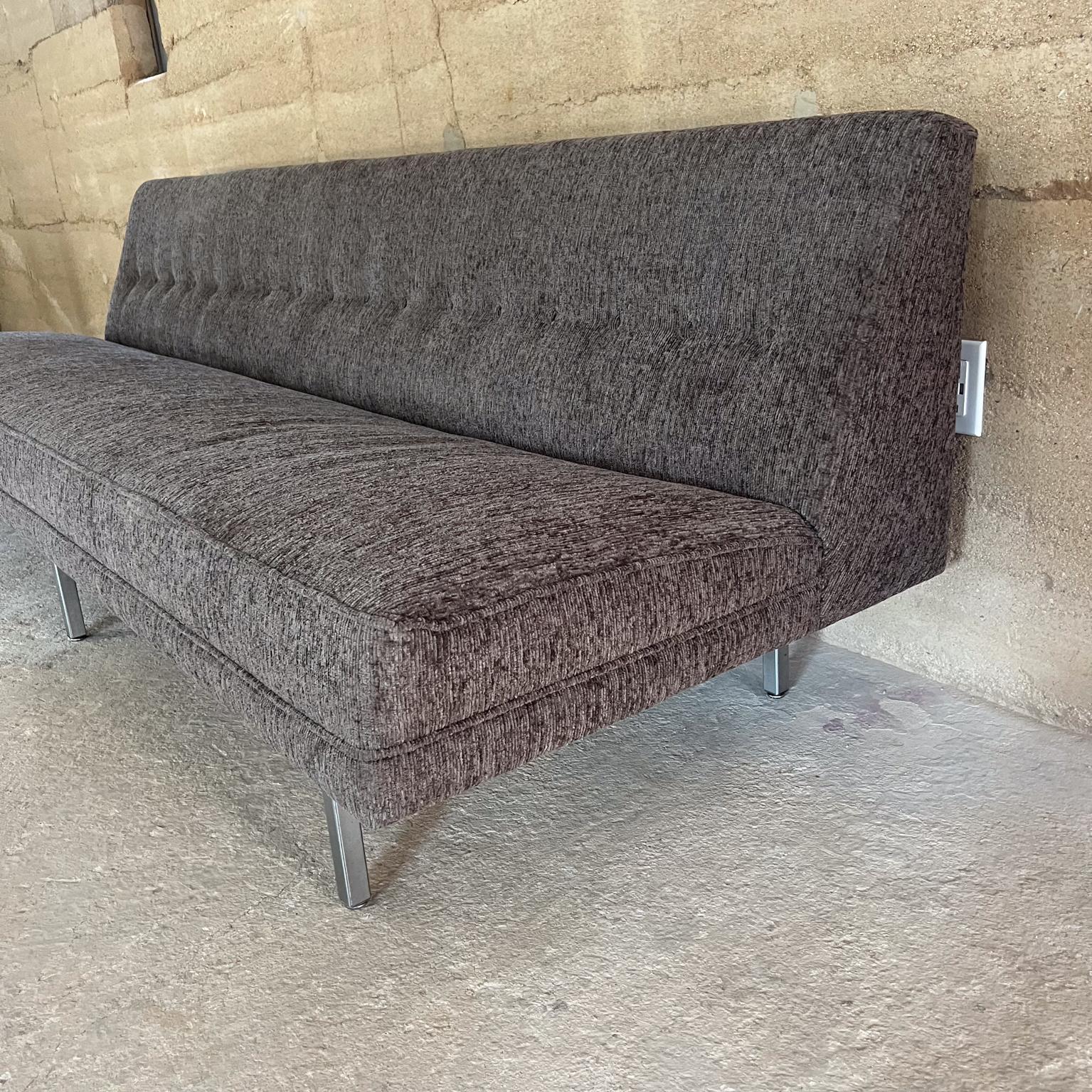 Mid-20th Century 1950s Modern Gray Sofa George Nelson Herman Miller New Upholstery For Sale