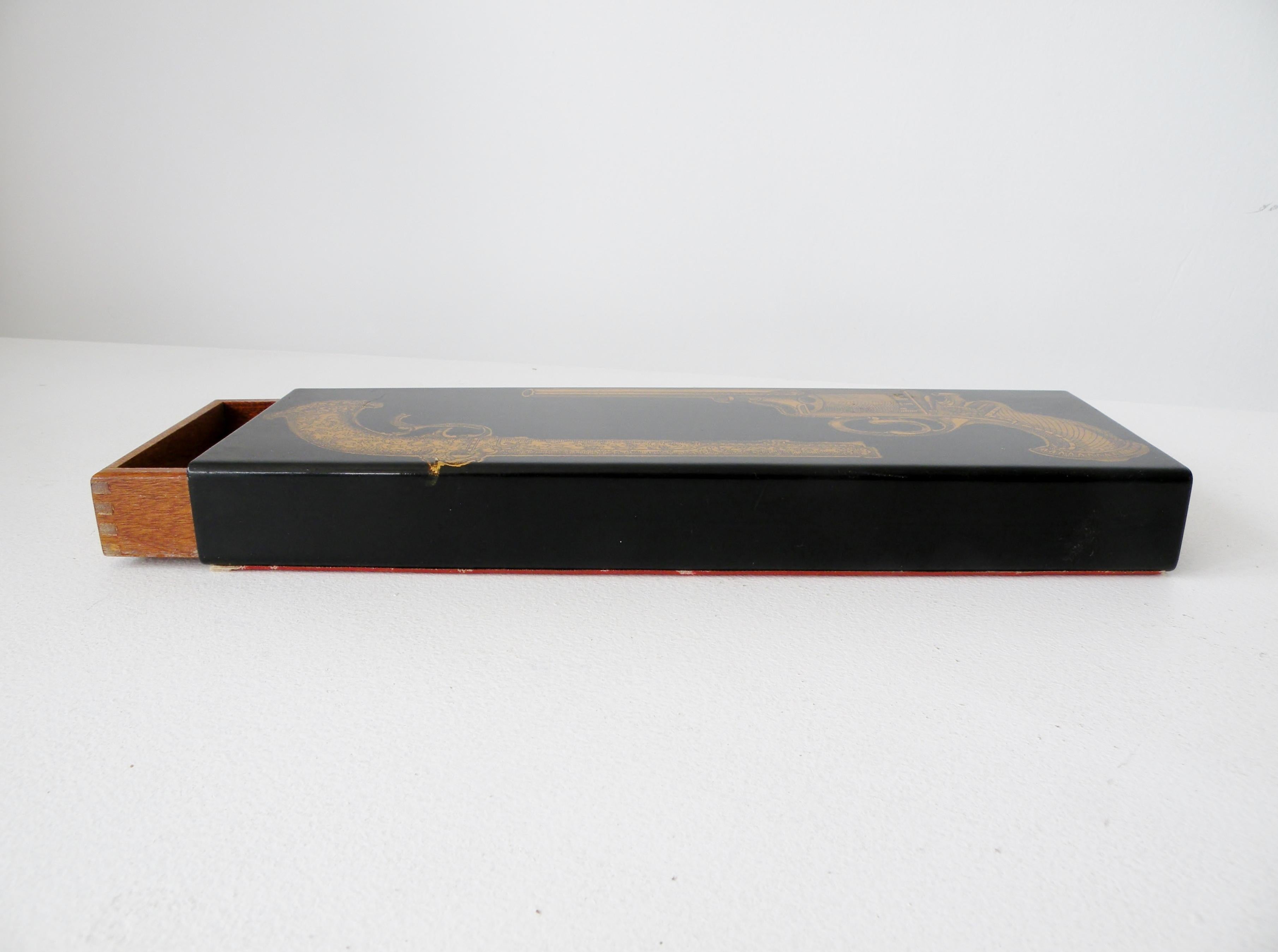 Enameled 1950s Early Piero Fornasetti Dresser Trinket Box