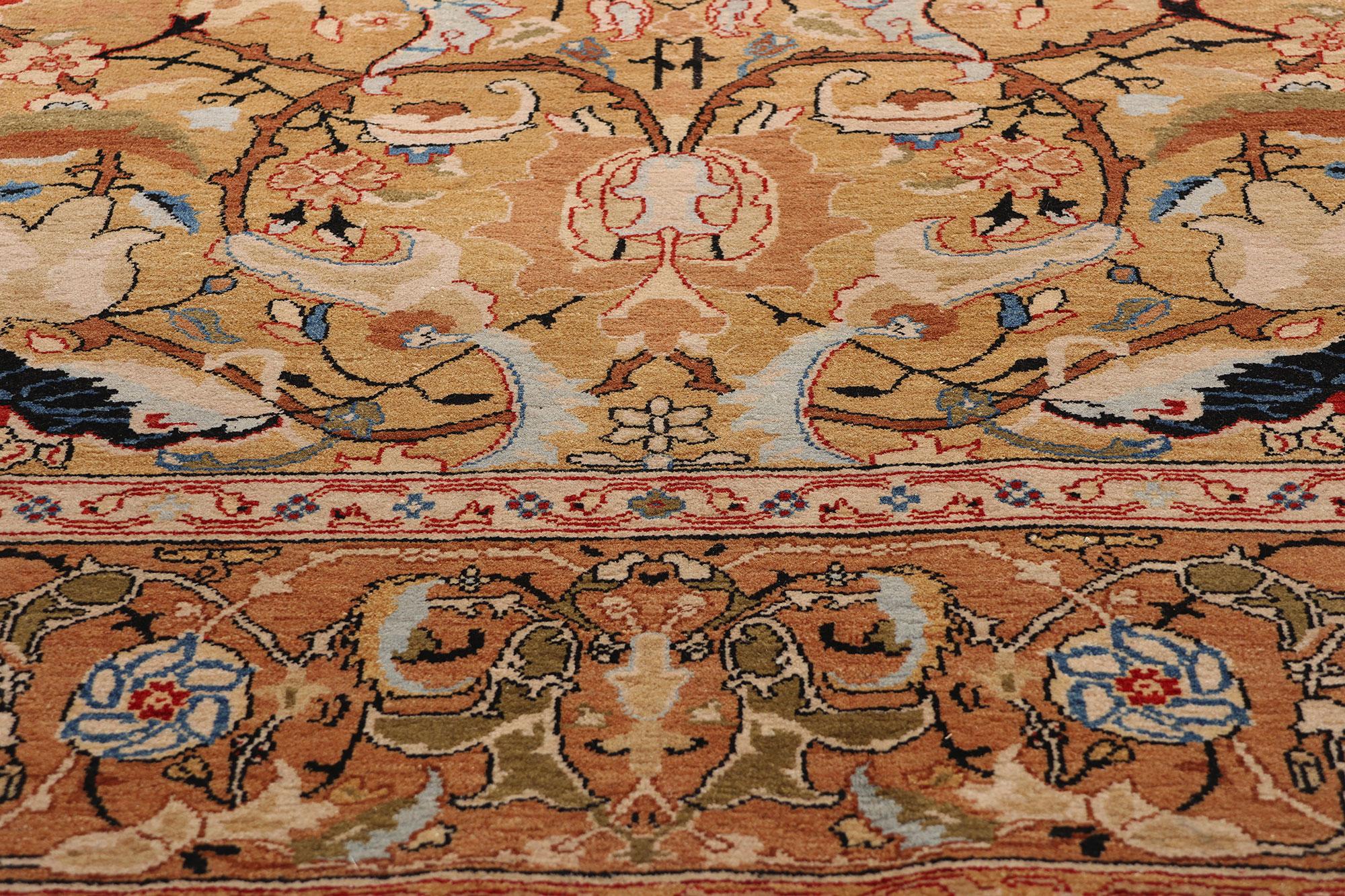Tappeto persiano Tabriz degli anni '50 in tonalità terra con stile moderno In condizioni buone in vendita a Dallas, TX