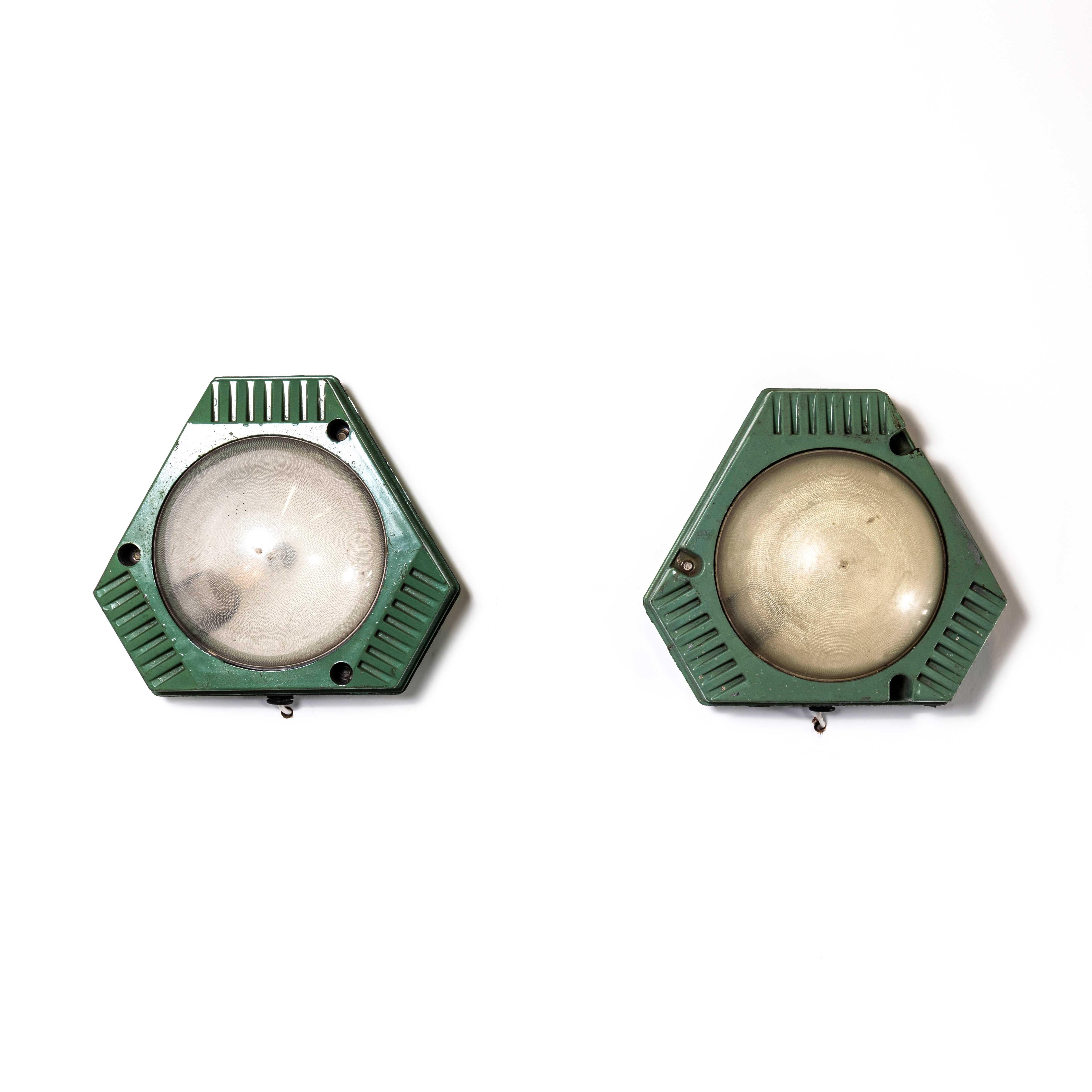 Plastic 1950's Eastern European Wall Lamps - Pair For Sale