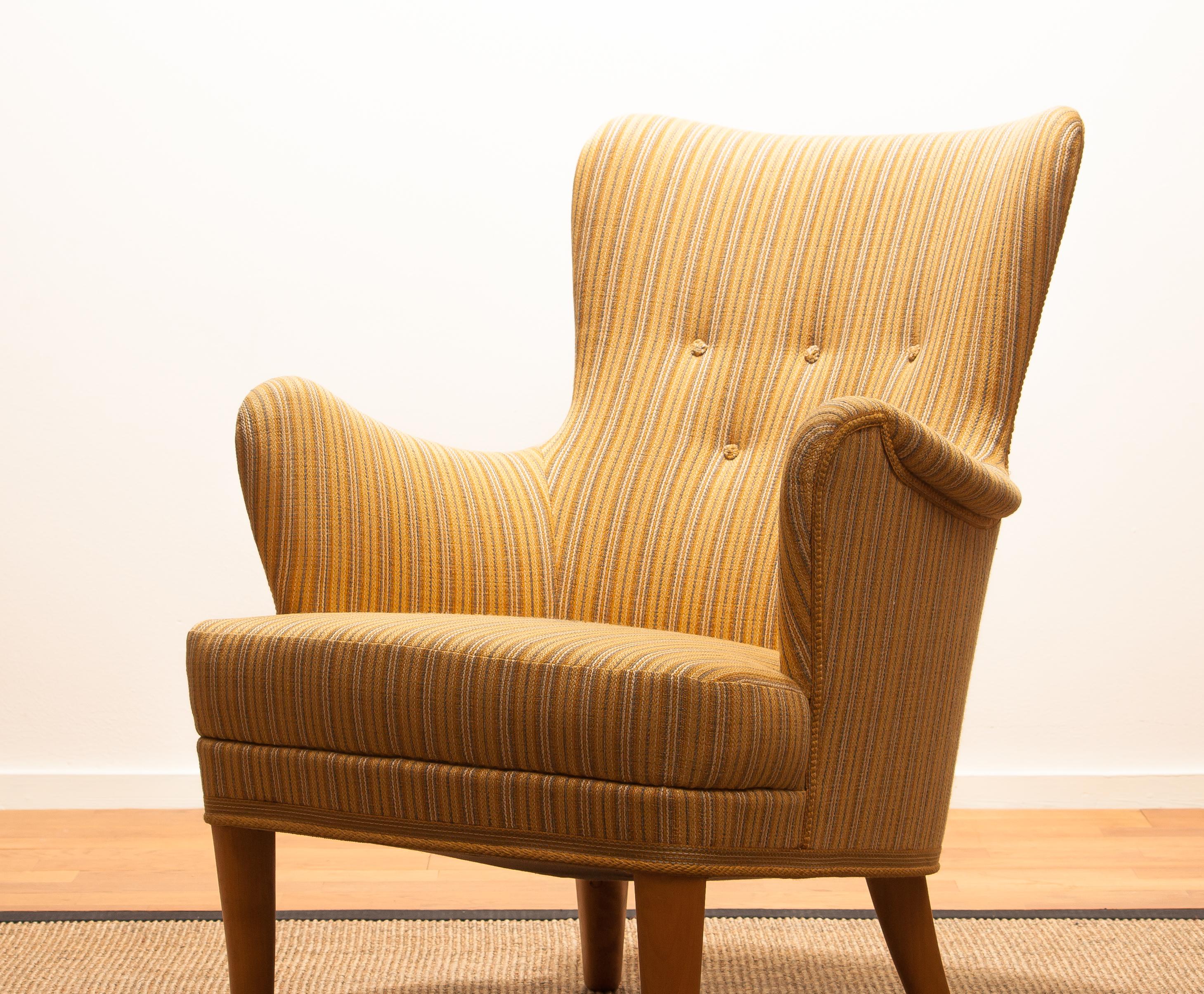 Swedish 1950s, Easy Arm Lounge Chair 