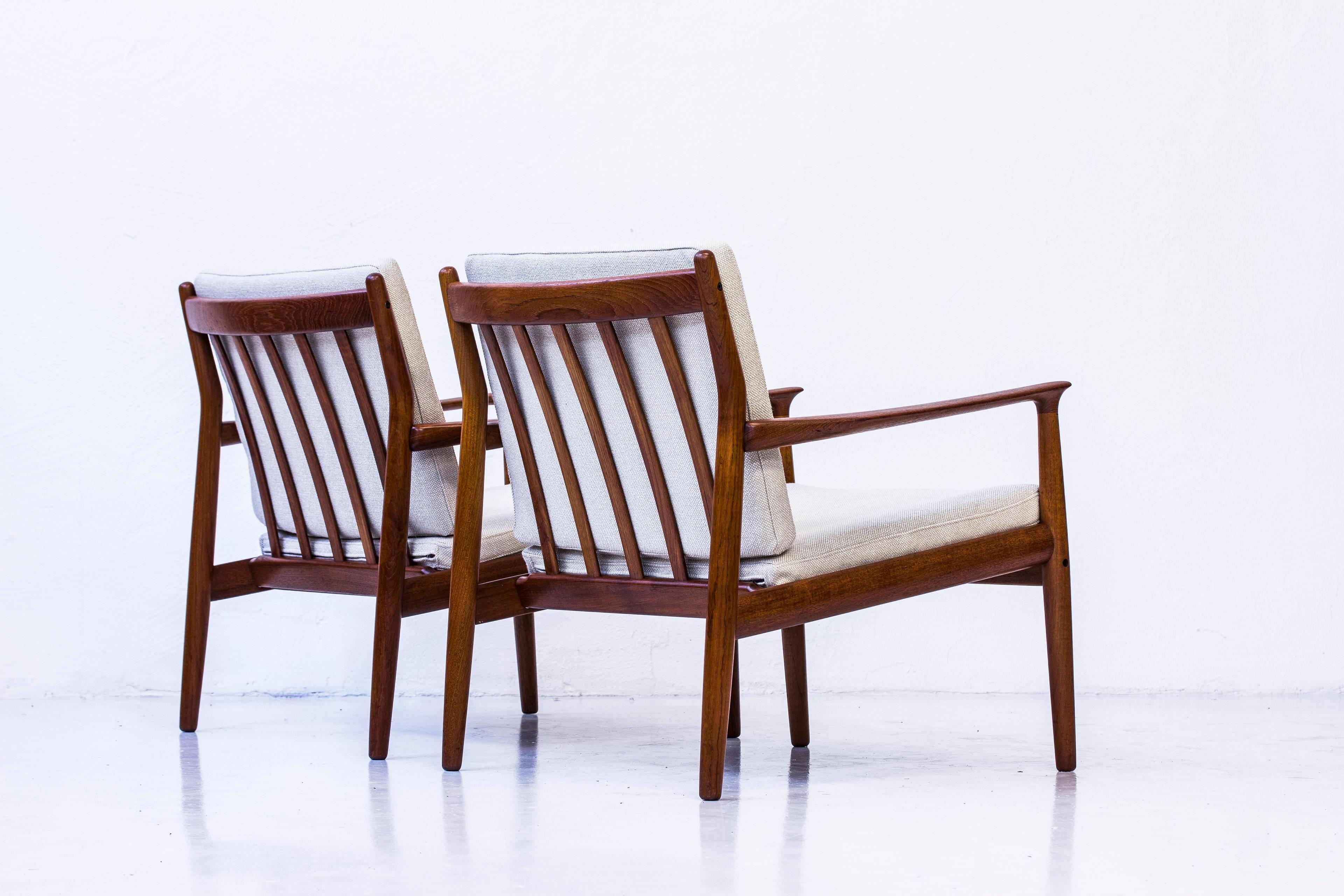 Scandinavian Modern 1950s Easy Chairs by Grete Jalk, Denmark, 1950s