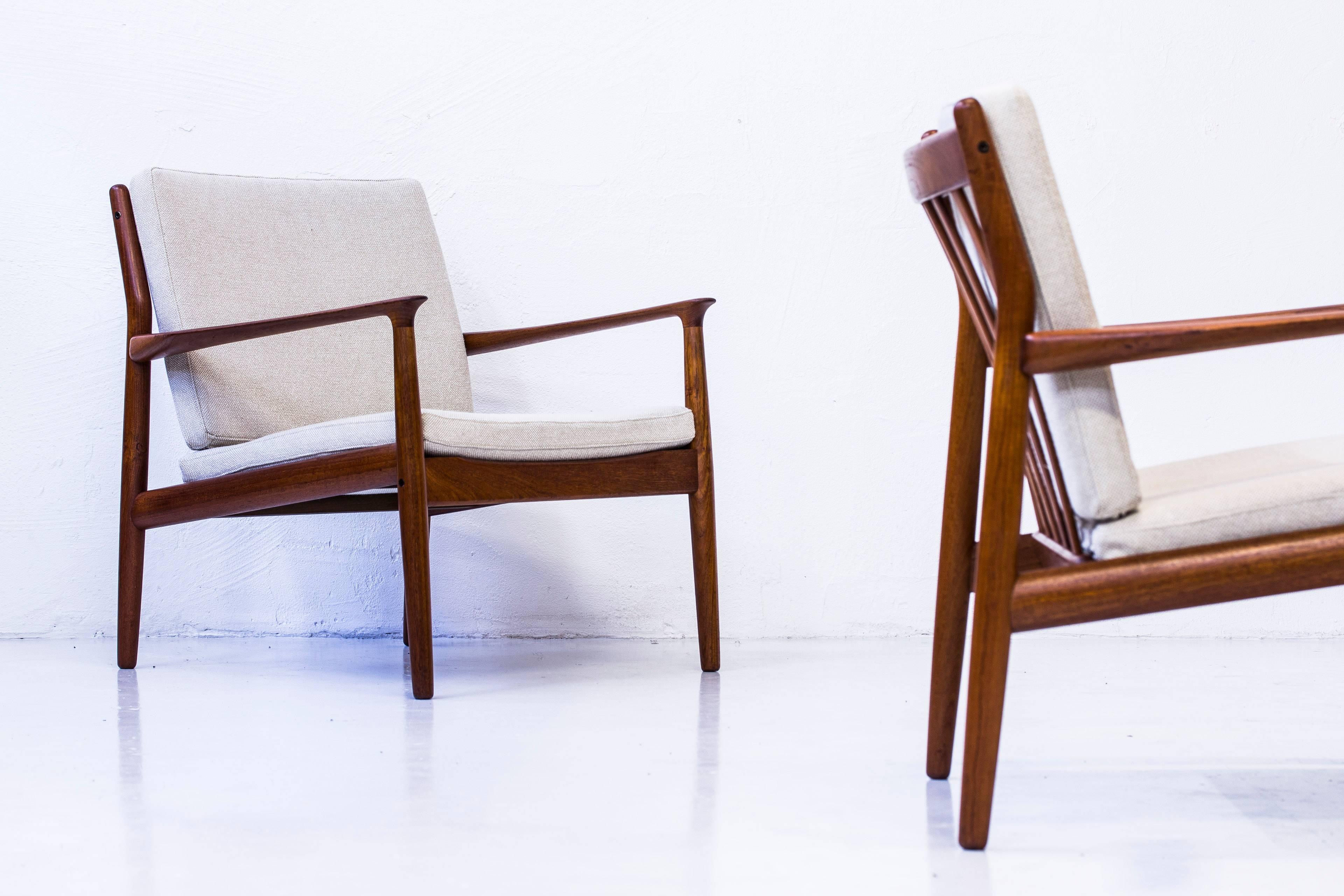 1950s Easy Chairs by Grete Jalk, Denmark, 1950s In Excellent Condition In Hägersten, SE