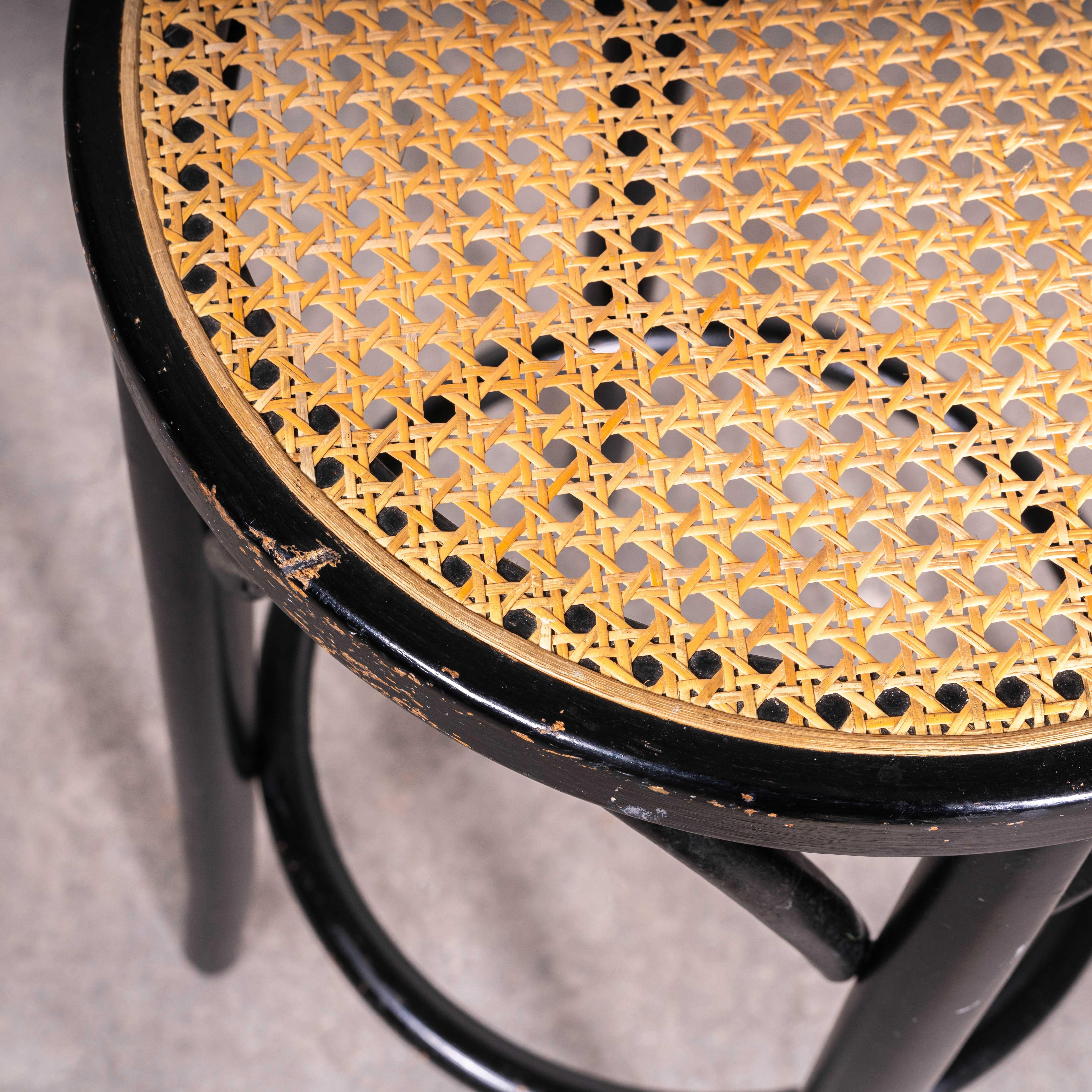1950's Ebonised Bentwood Bar Stools - Set Of Four 2