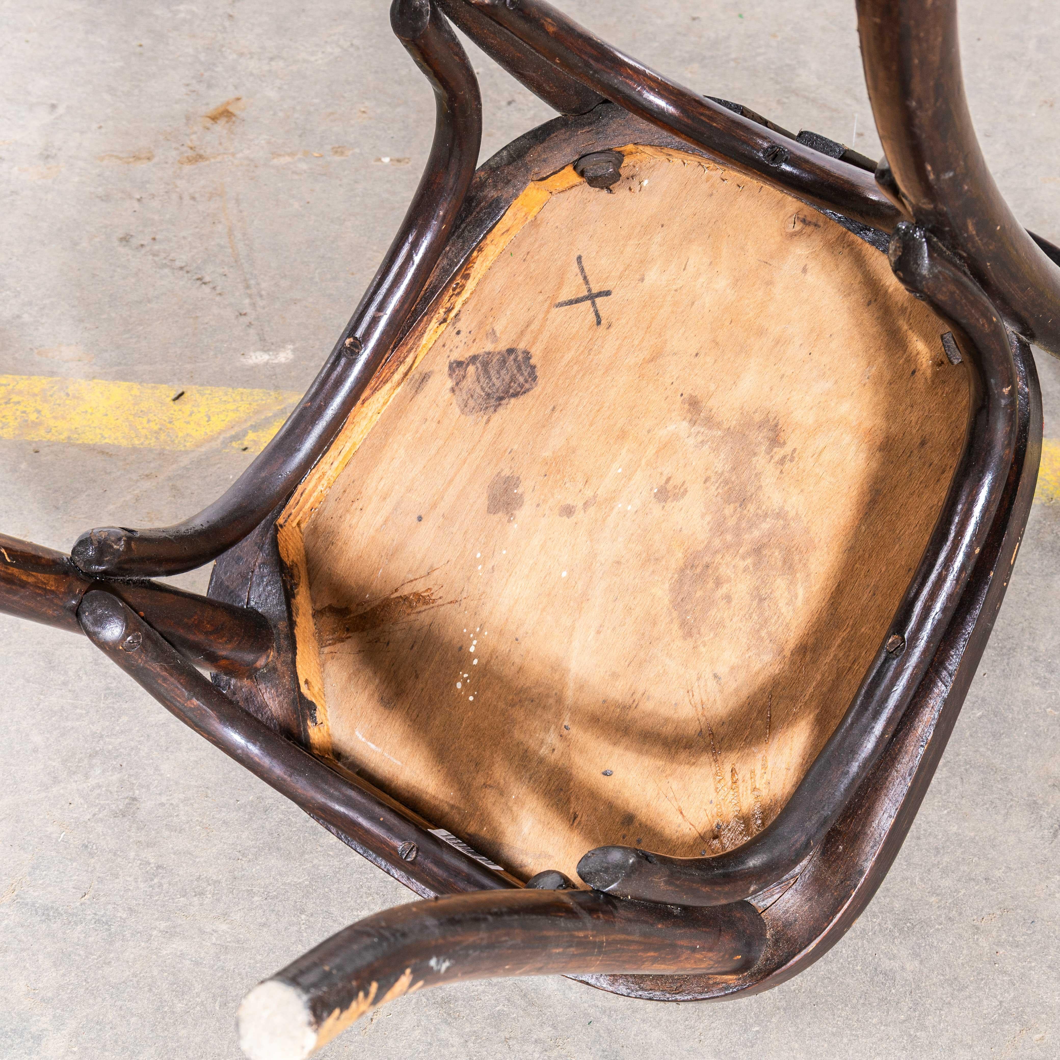 Chaises de salle à manger classiques Luterma des années 1950, ébonisées et tapissées en vente 5