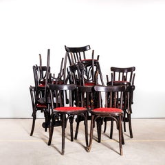 1950’s Ebonised Upholstered Classic Luterma Cafe Dining Chairs