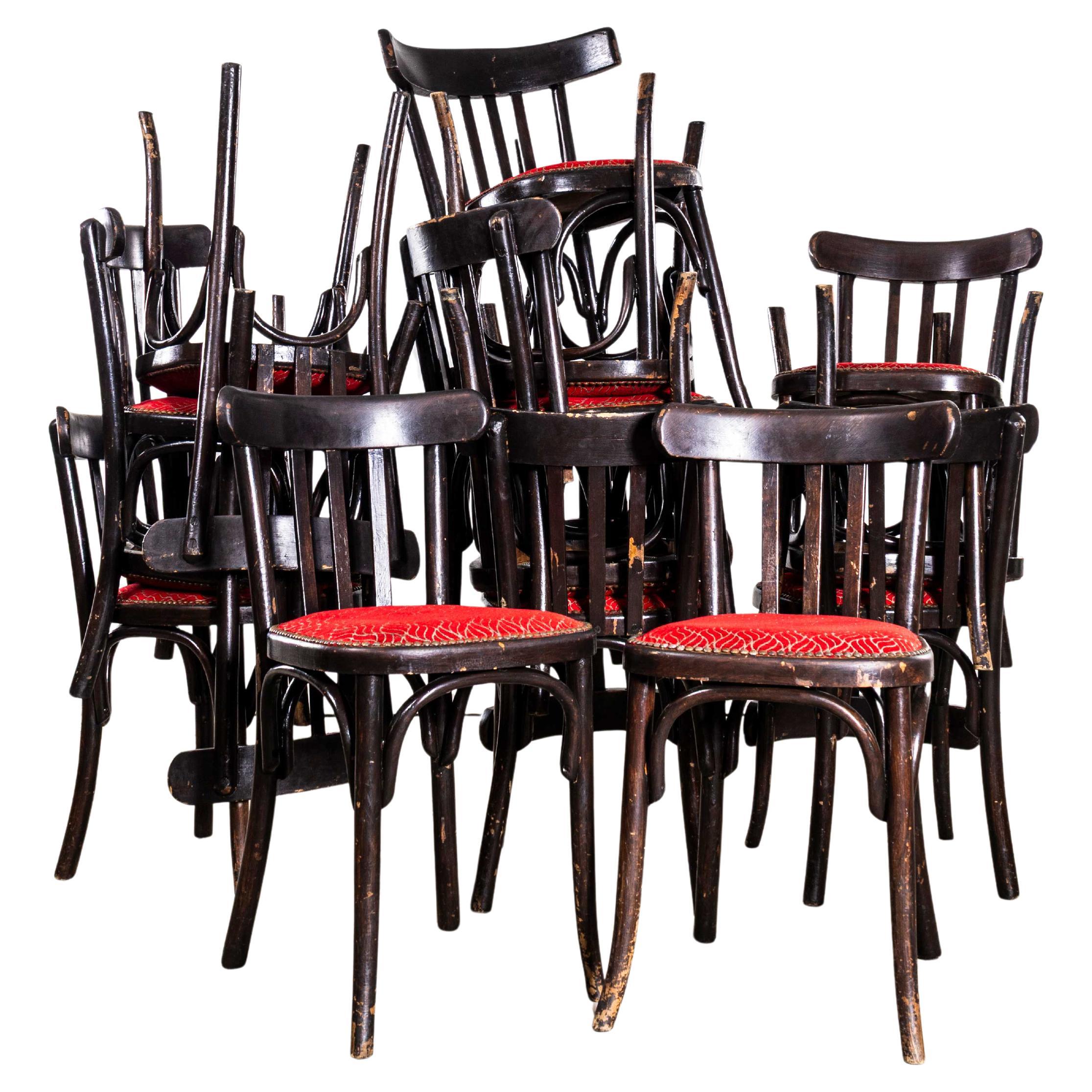 1950’s Ebonised Upholstered Classic Luterma Cafe Dining Chairs