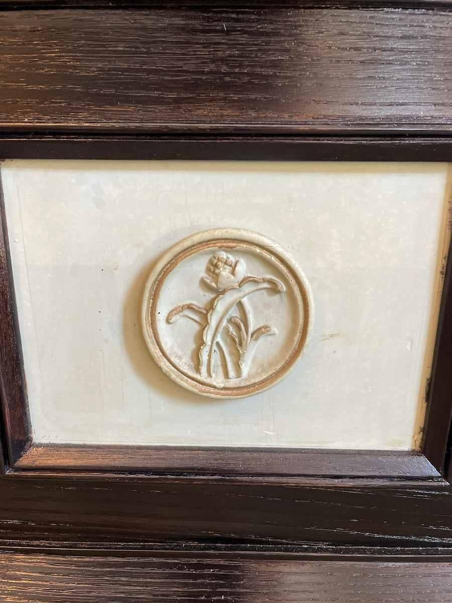 Bureau des années 1950 en Wood Wood ébonisé avec détails bleus en vente 5