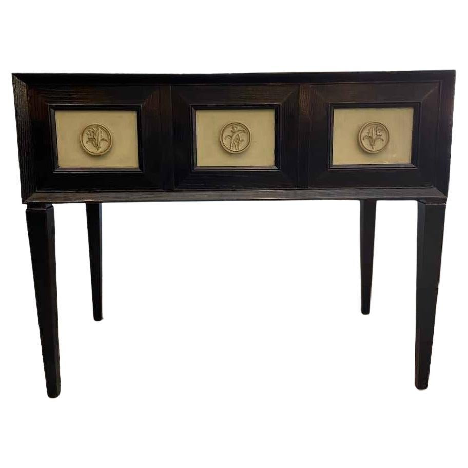 Bureau des années 1950 en Wood Wood ébonisé avec détails bleus en vente