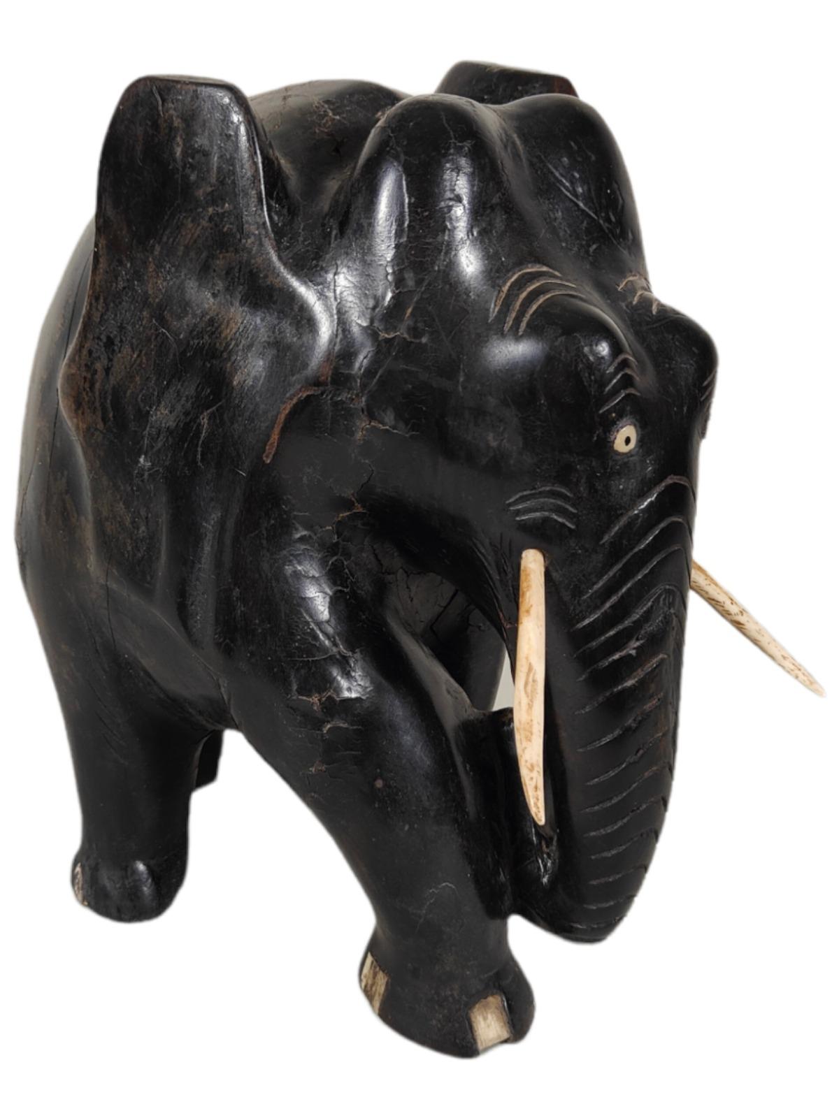 antique ebony elephants