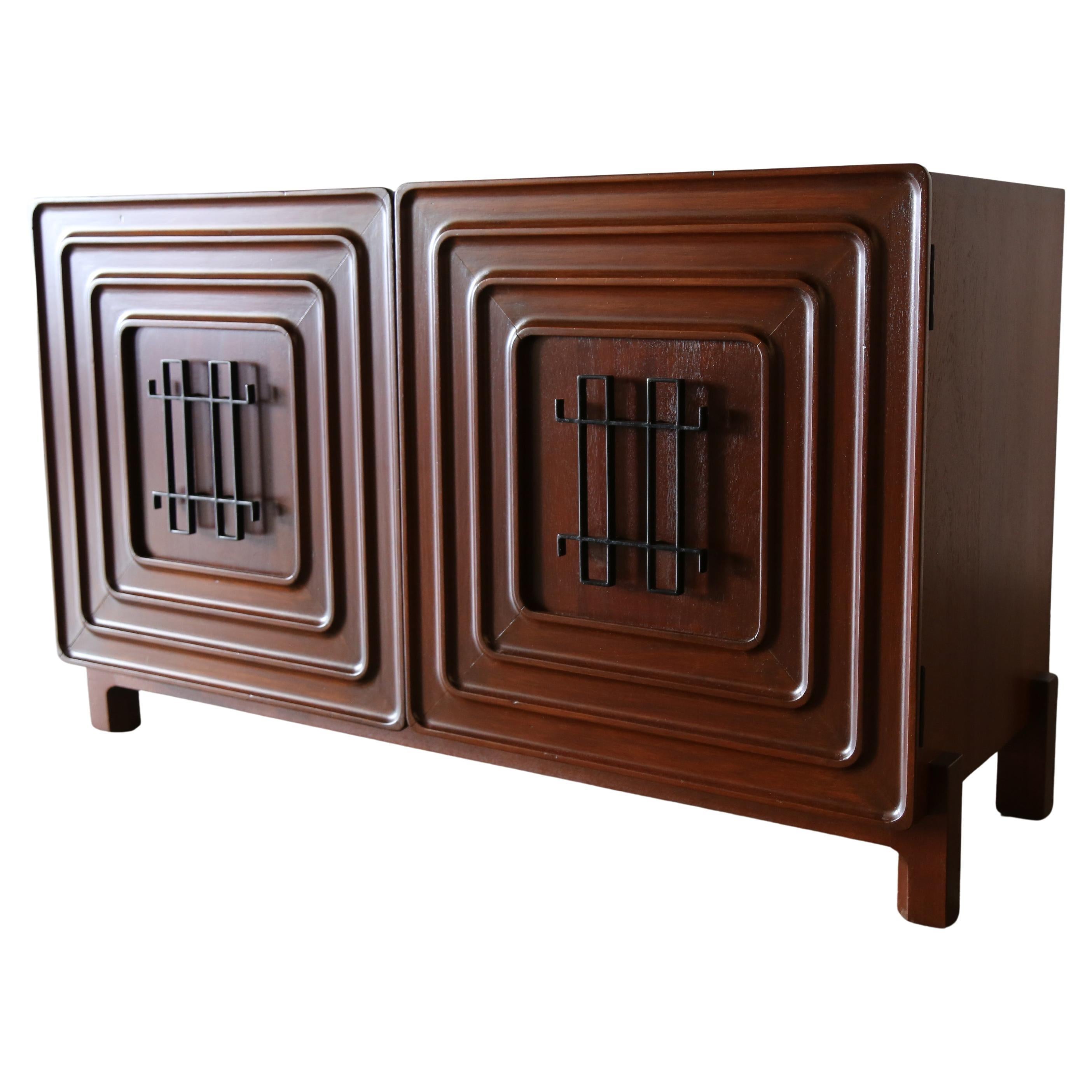 1950s Edmond Spence Mahogany Credenza for Industria Meublera Mexican Modernism (Crédence en acajou pour Industria Meublera)