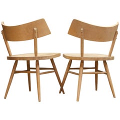 1950s Edmond Spence Swedish Origami Bat Wing Accent Chairs Pair of Architects