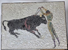 1950er Jahre: Mexikanischer Mosaik-Tisch „Banderillero“ aus Rosenholz von Eduardo Alvarado, Castillo Taxco