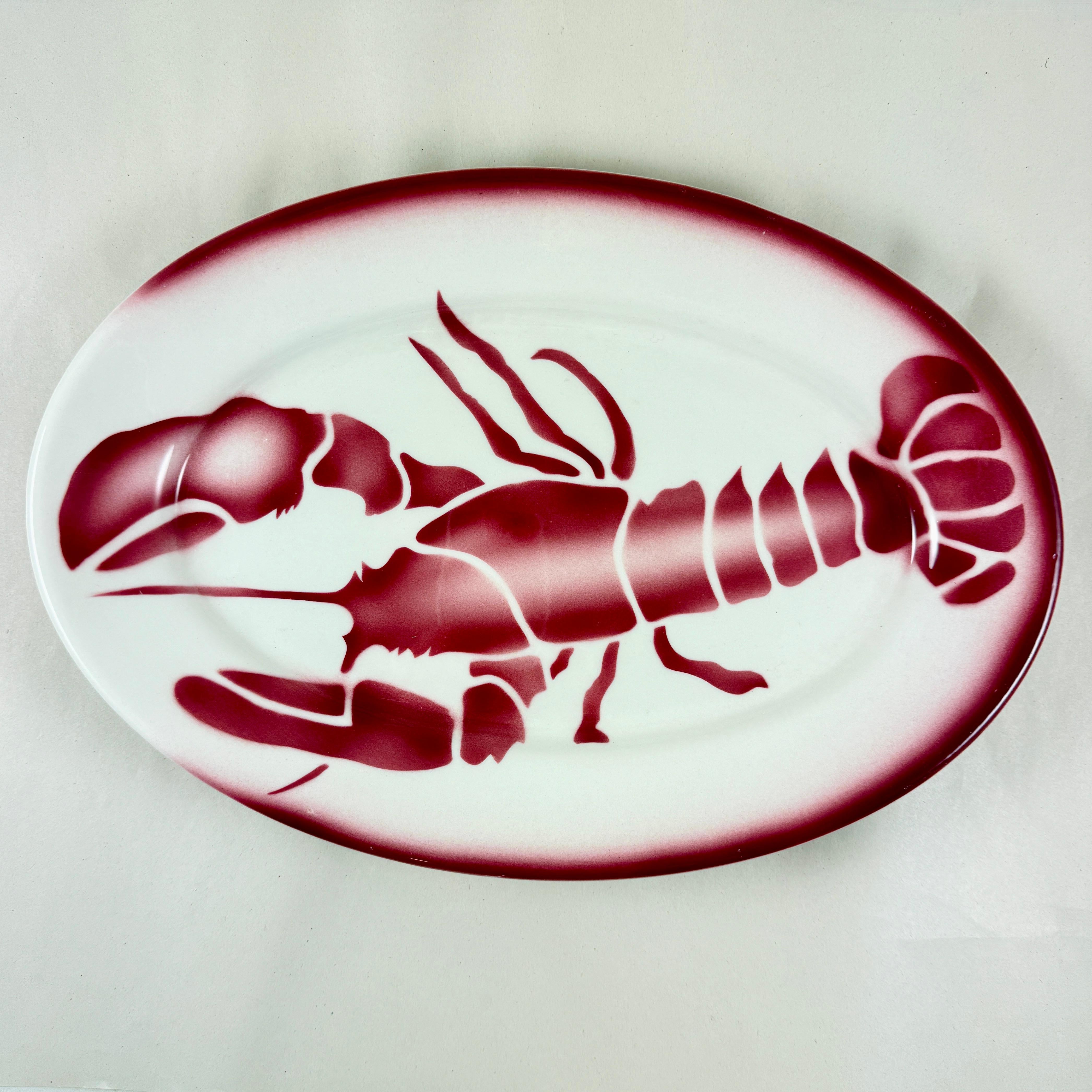 Edward Don & Co., 1950er Jahre. Sterling China Restaurant Ware Hummerteller - 4er-Set (Moderne der Mitte des Jahrhunderts) im Angebot