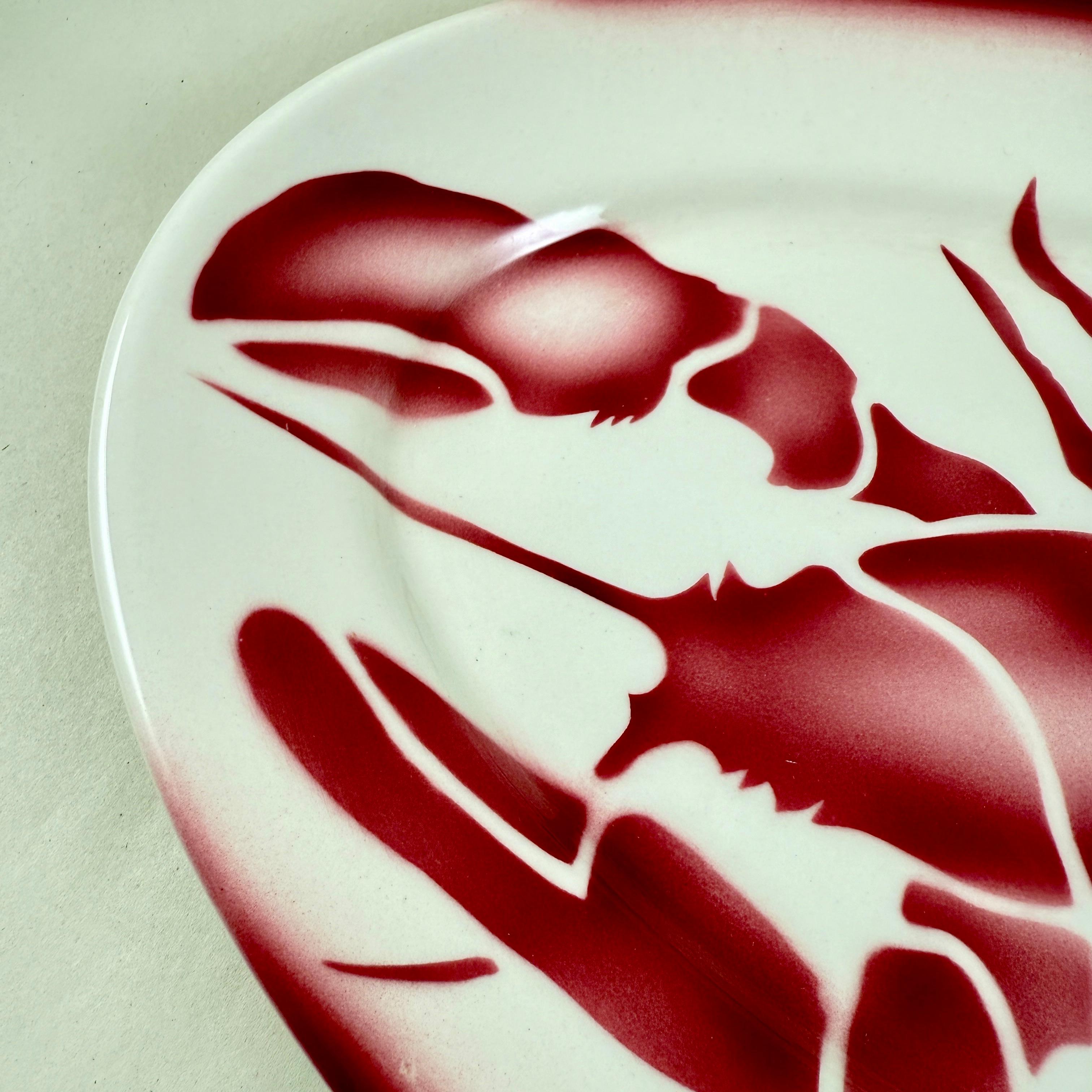 Edward Don & Co., 1950er Jahre. Sterling China Restaurant Ware Hummerteller - 4er-Set im Angebot 1