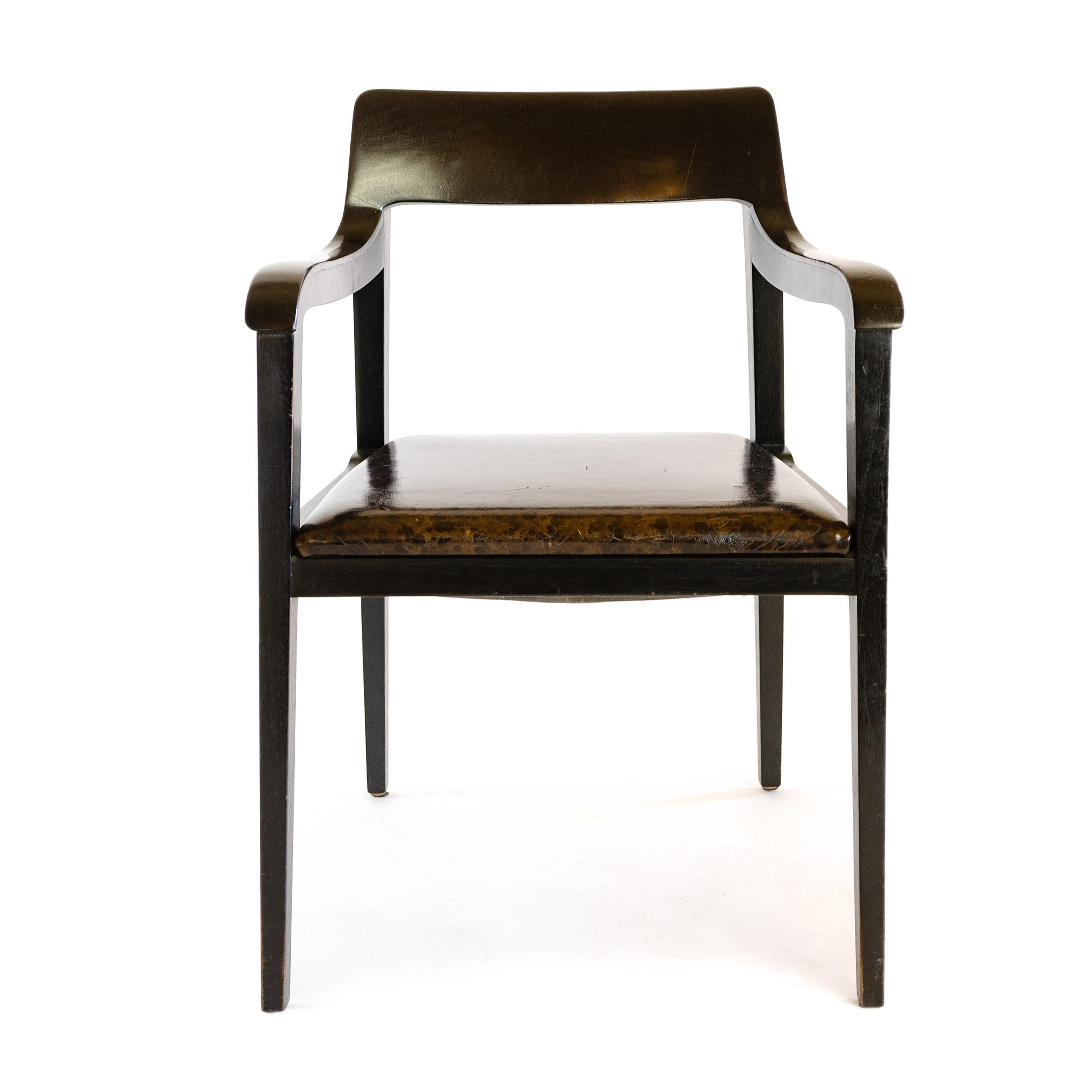 Truly timeless, Professor Richard Reimerschmid’s Dresden arm chair remains as crisp and current today as it was in 1899 when it was designed for the 1899 Dresden Exposition. It’s easy to understand why Edward Wormley held it in such deep