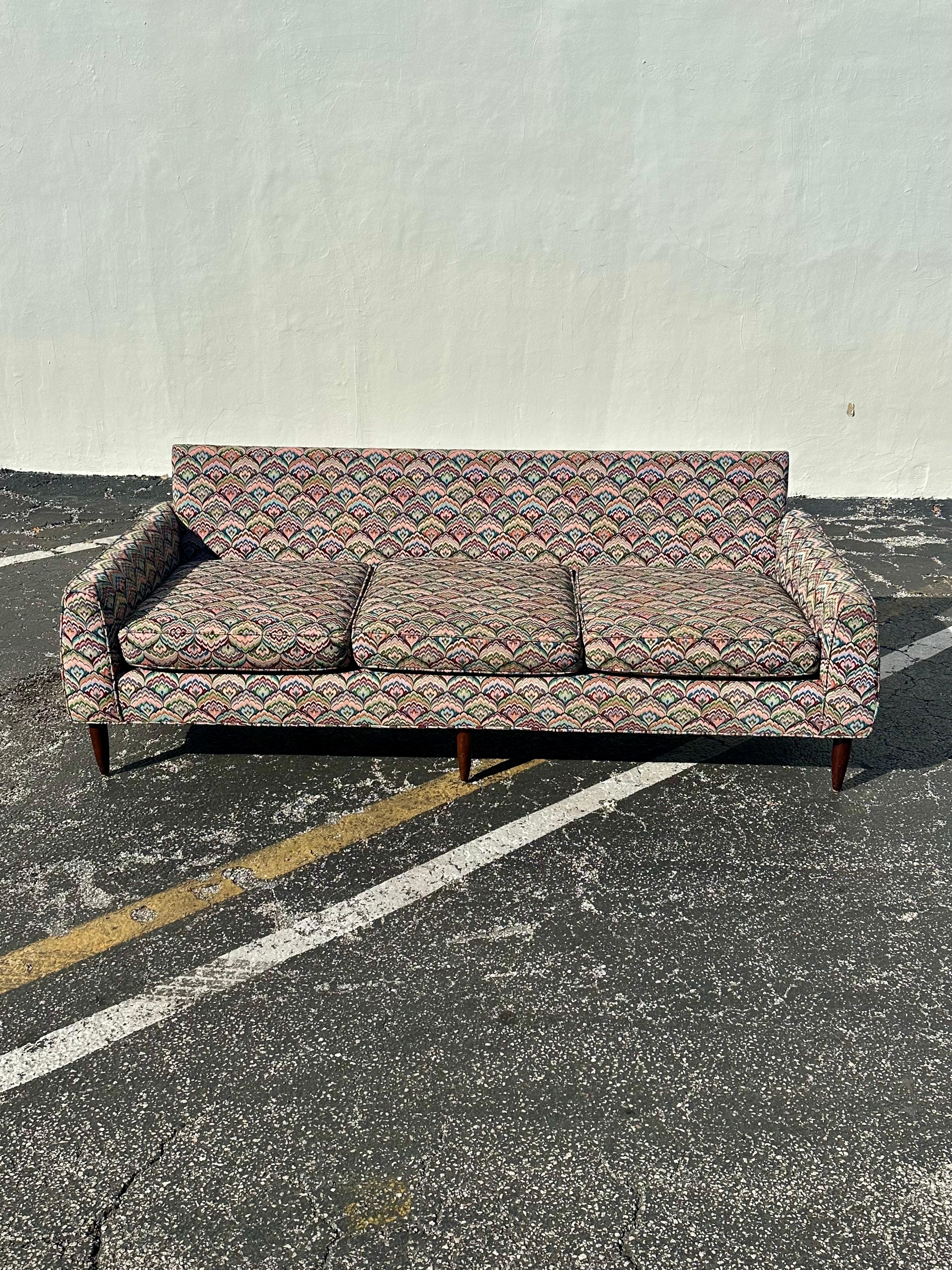 Años 50 Edward Wormley para Dunbar Furniture Sofá de colores Jack Larsen en venta 5