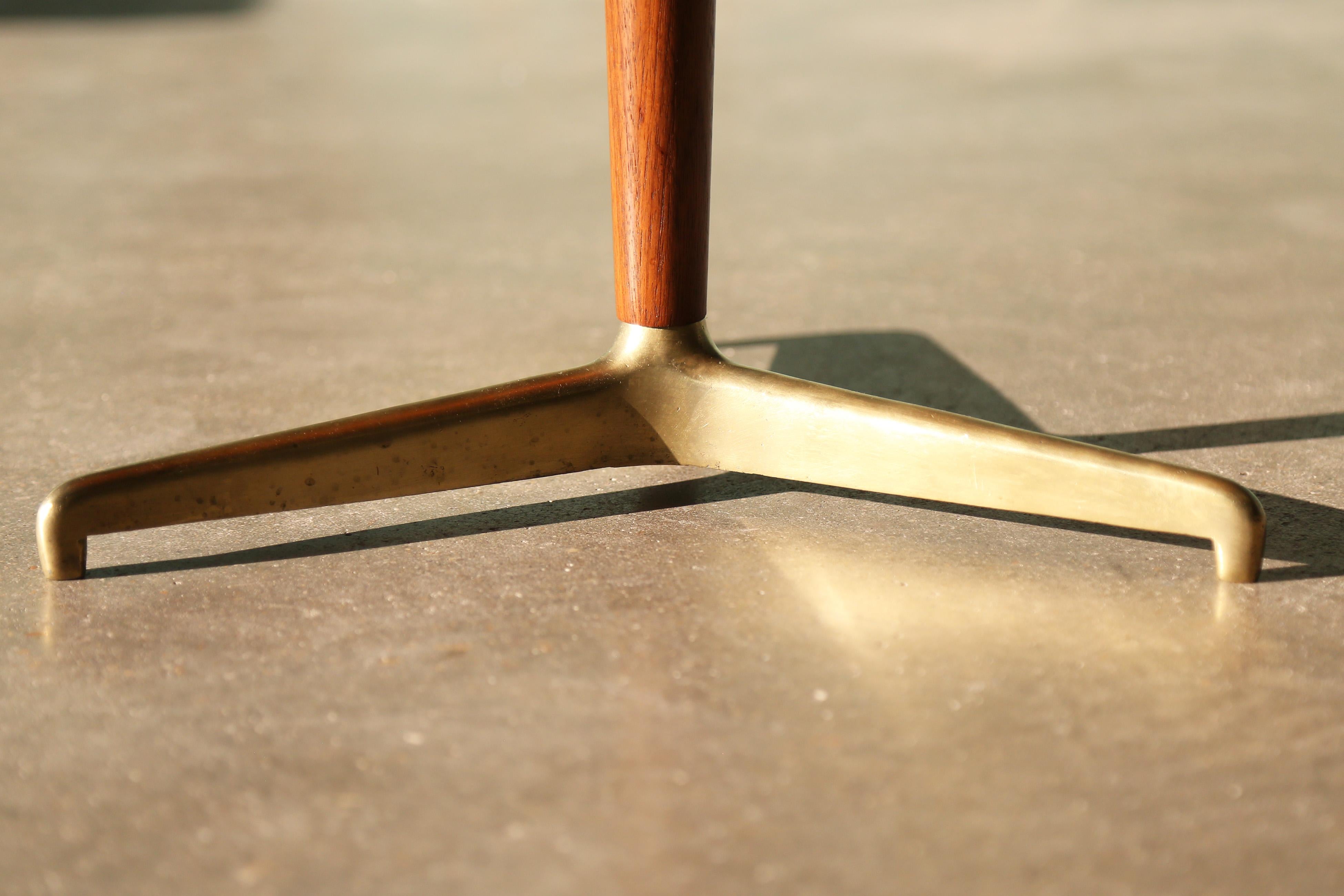 Brass 1950s Edward Wormley for Dunbar Snack Table Model 4856 Mid Century Modern For Sale
